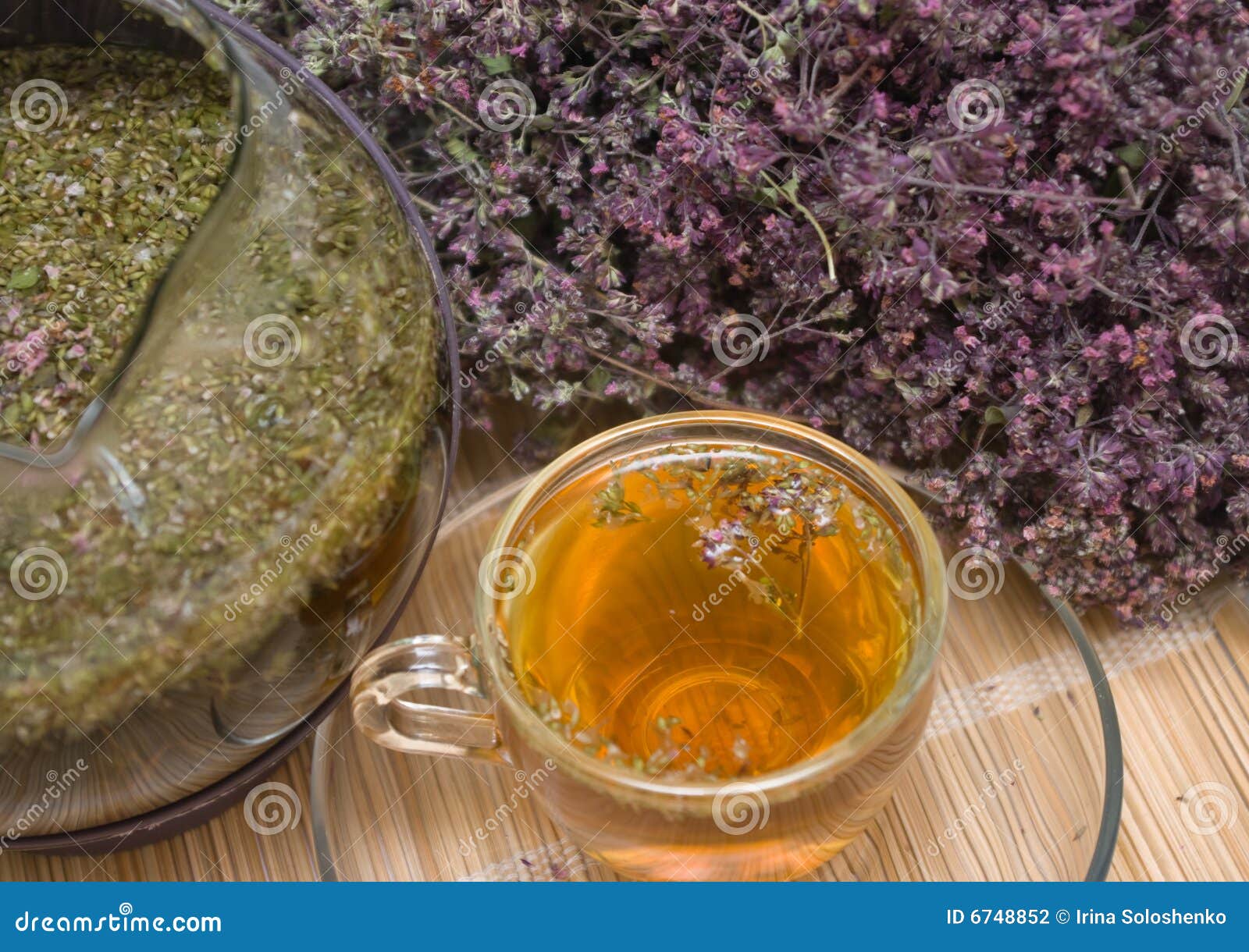 curative tea with origanum