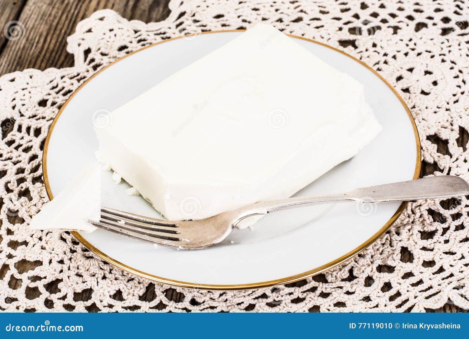 Curd Cheese Feta stock photo. Image of plate, cook, cheese 77119010