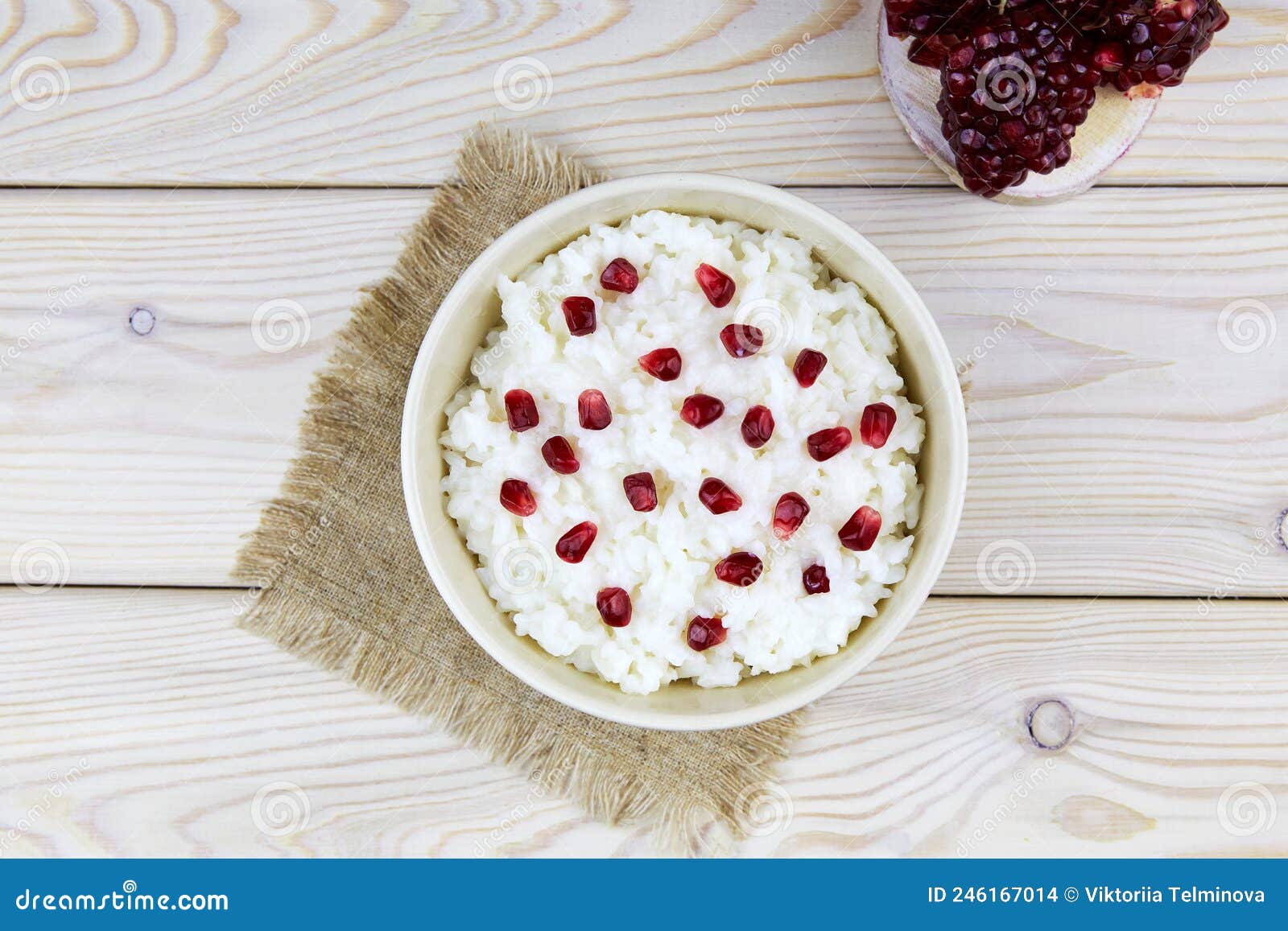 Curd Rice in a Bowl. a Popular Dish from South India with Rice