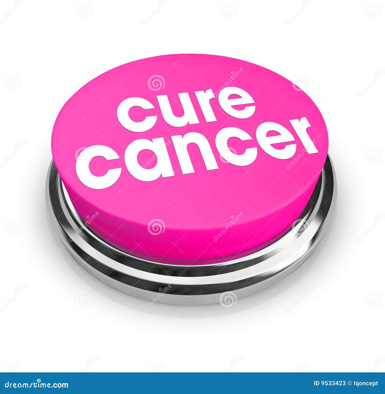 cure cancer - pink button