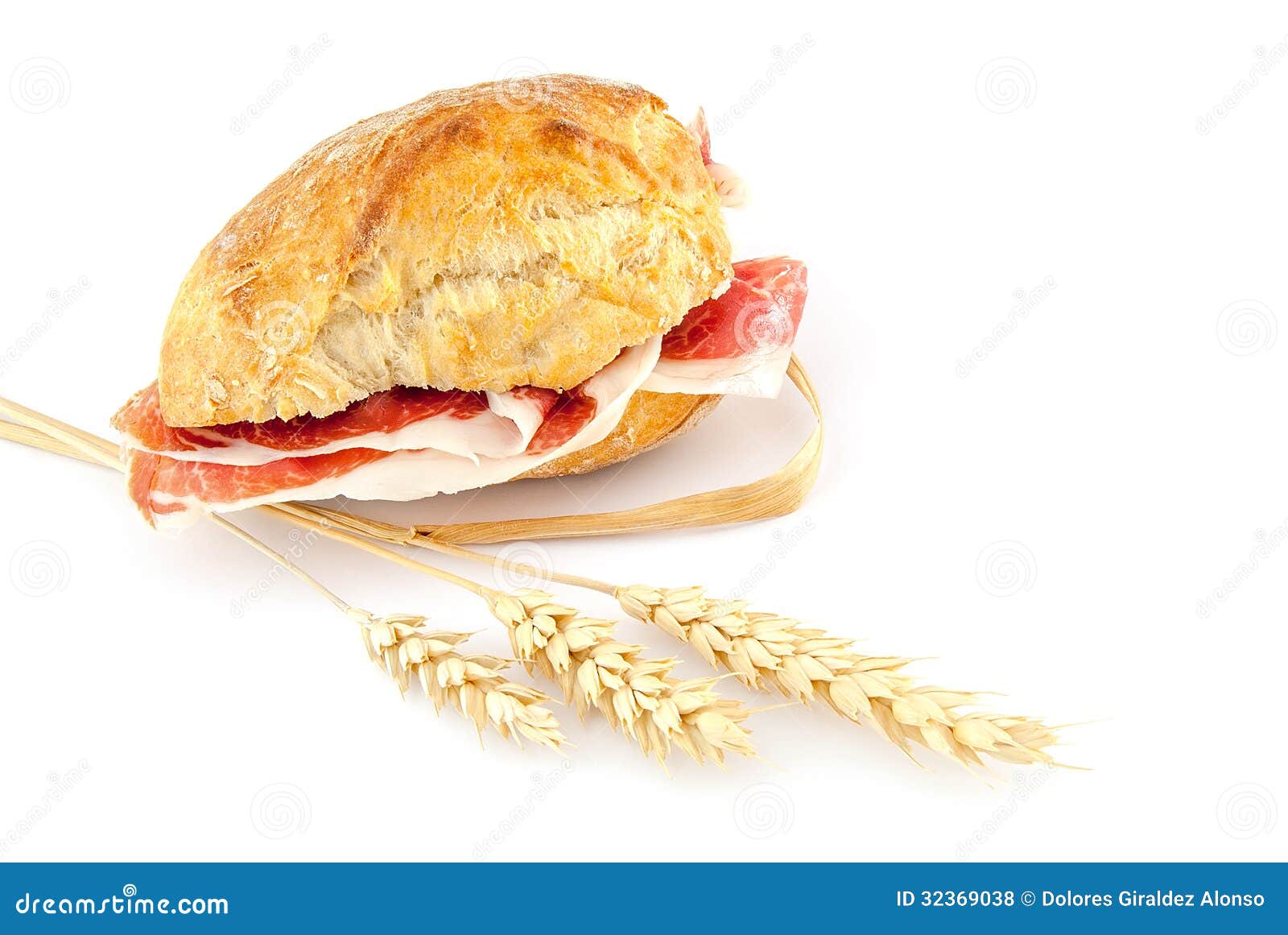 Cured ham sandwich stock photo. Image of horizontal, color 32369038