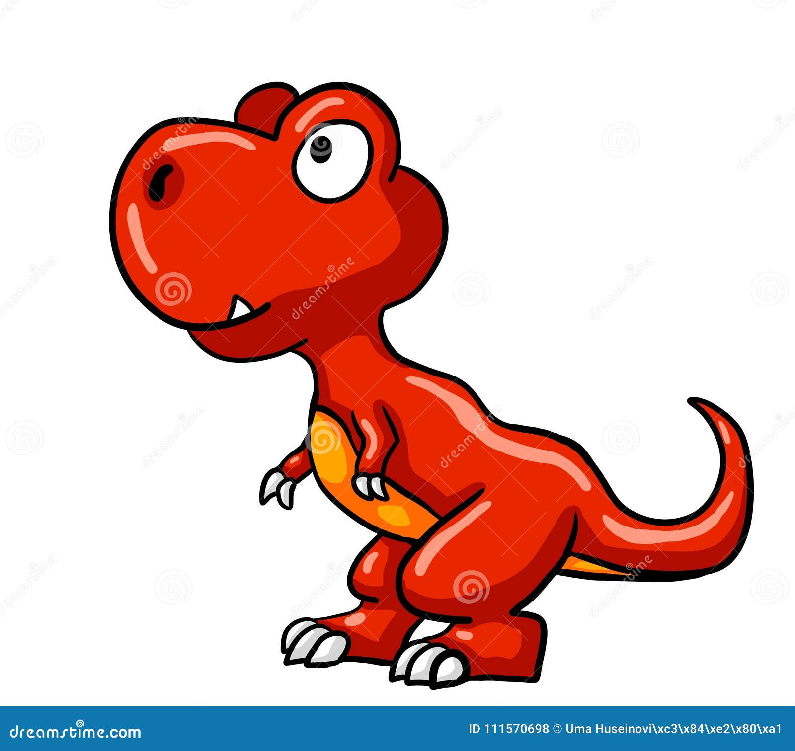 Curious Big Headed Baby T Rex Stock Illustration Illustration of