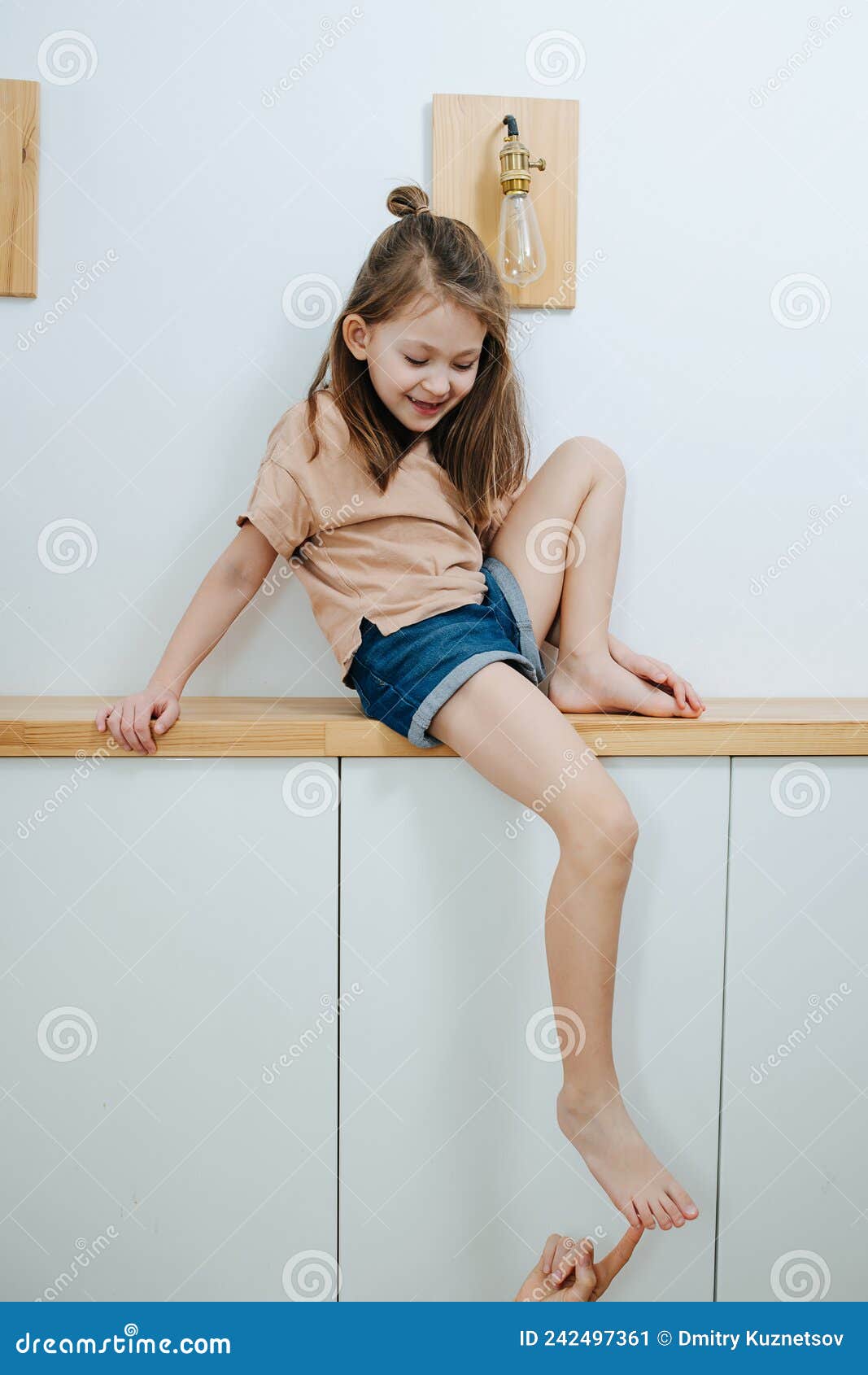 Girl Spitting Her Feet