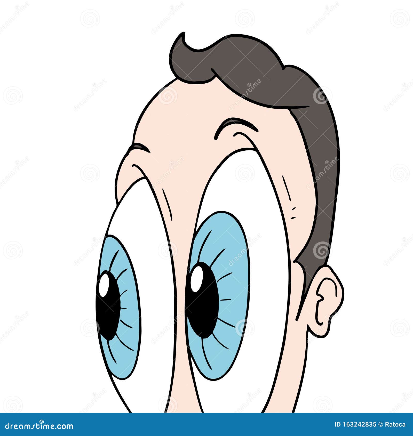 Curious man looking stock vector. Illustration of expression 163242835
