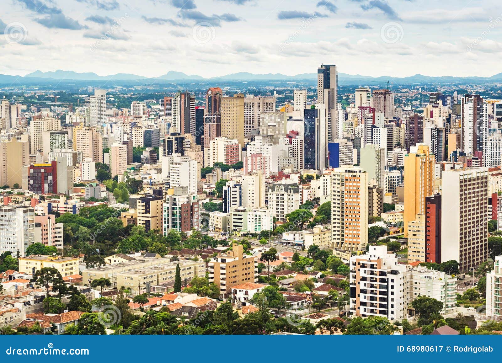 curitiba cityscape, parana, brazil