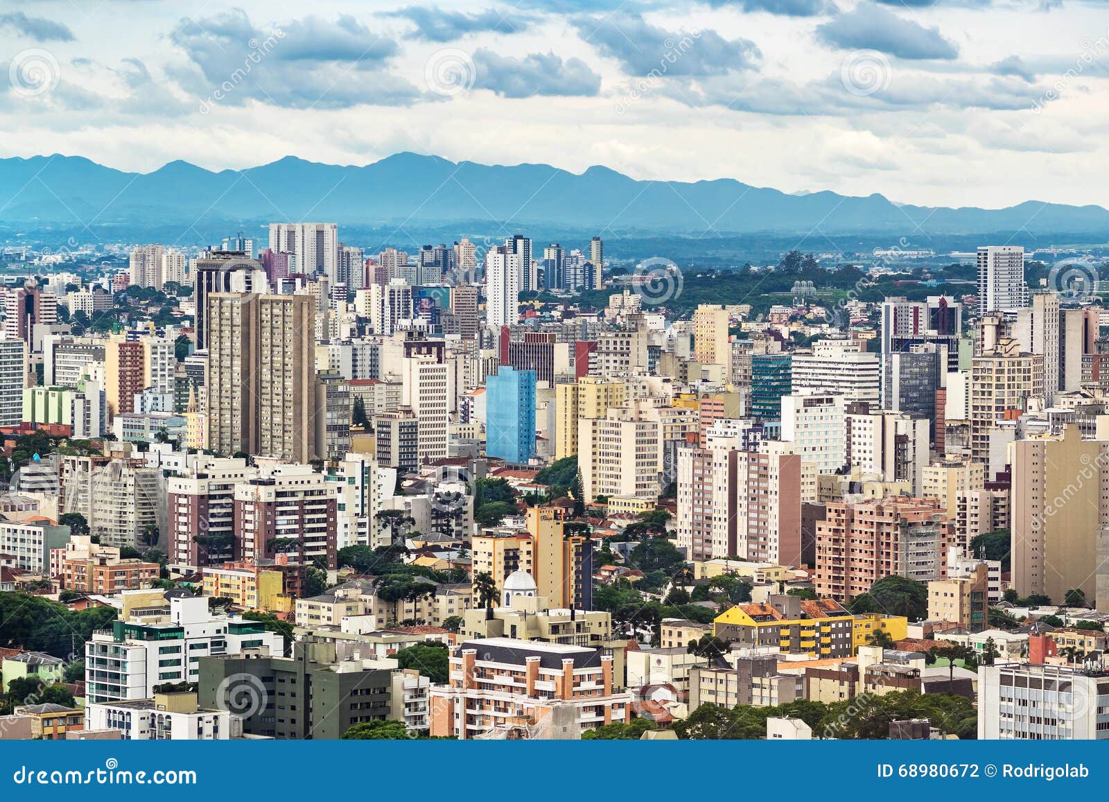 curitiba cityscape, parana, brazil