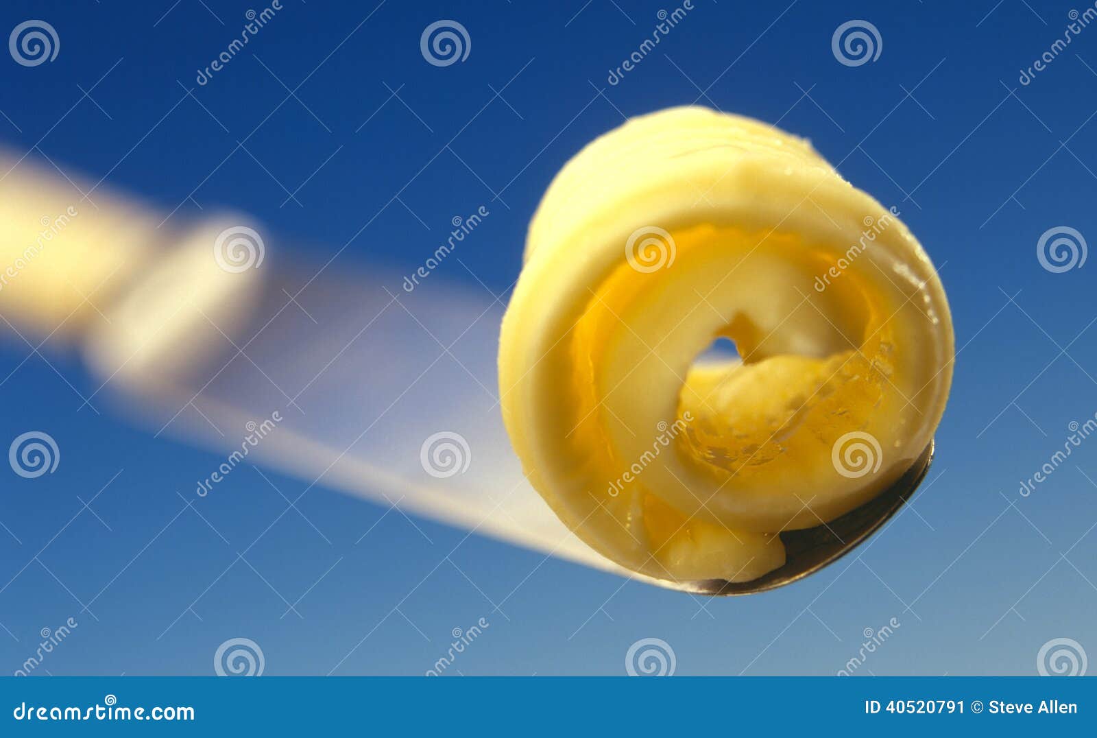 Curl of Butter on a Spreading Knife Stock Image Image of curl, focus
