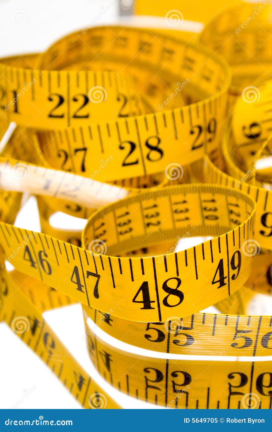 Curled Tape Measure Background Stock Image Image of details, dieting
