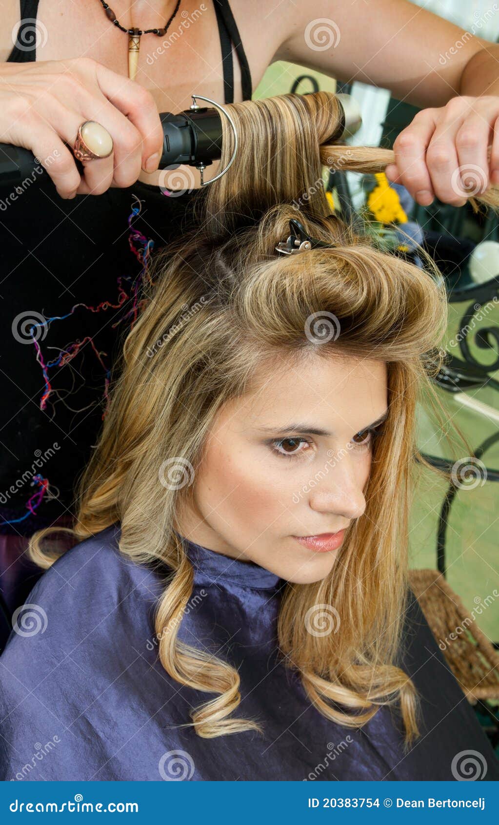 Curling hair stock photo. Image of equipment, girl, female 20383754