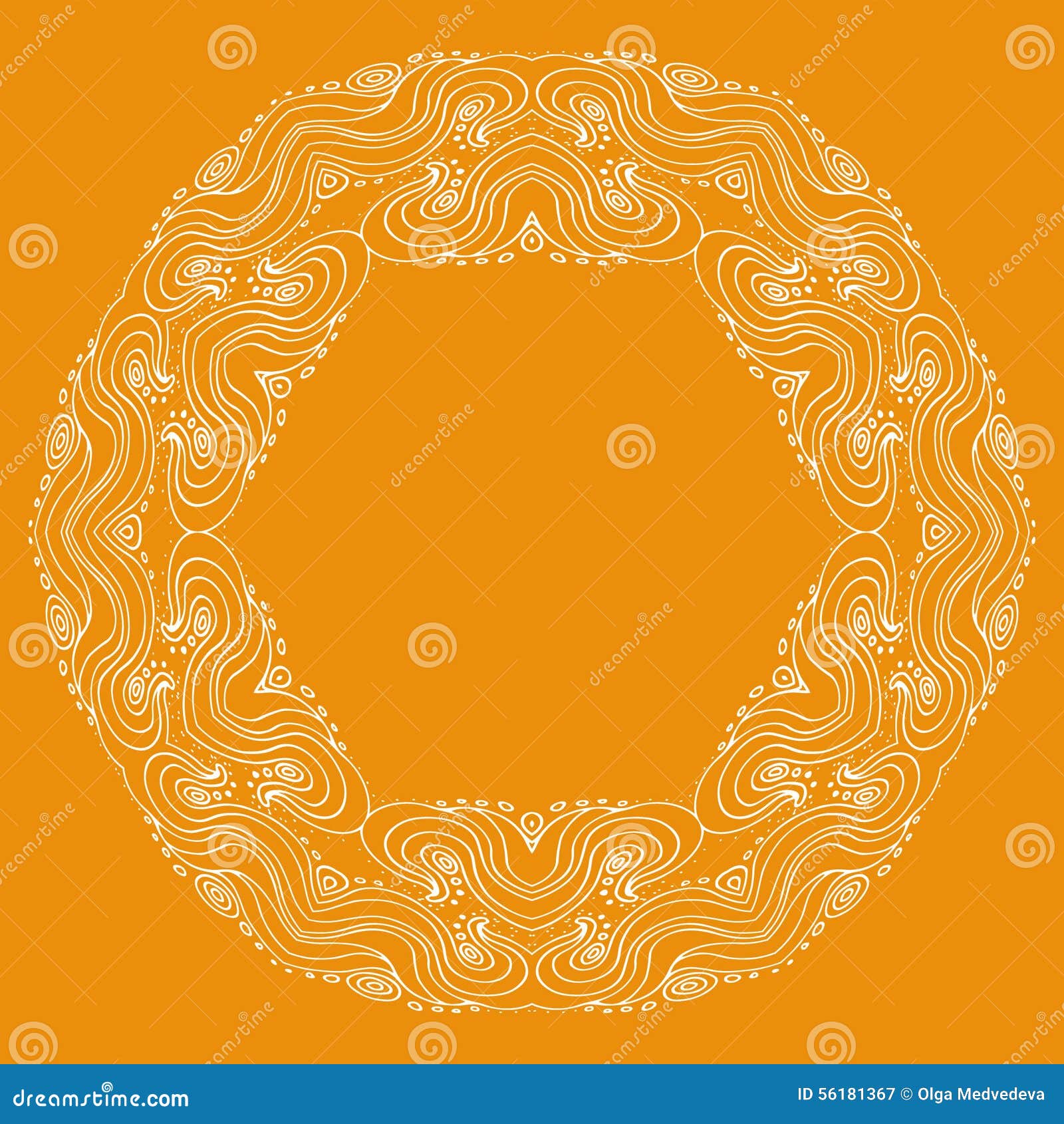 Curls circular pattern stock illustration. Illustration of floral