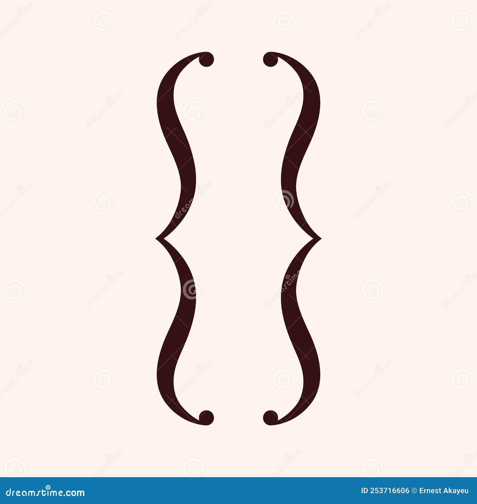 Curly braces symbol and dobule braces, symmetric sign for text quote,  mathematics, typography swirly mark, opening and closing frames for  punctuation in maths on background flat vector illustration. 29269513  Vector Art at