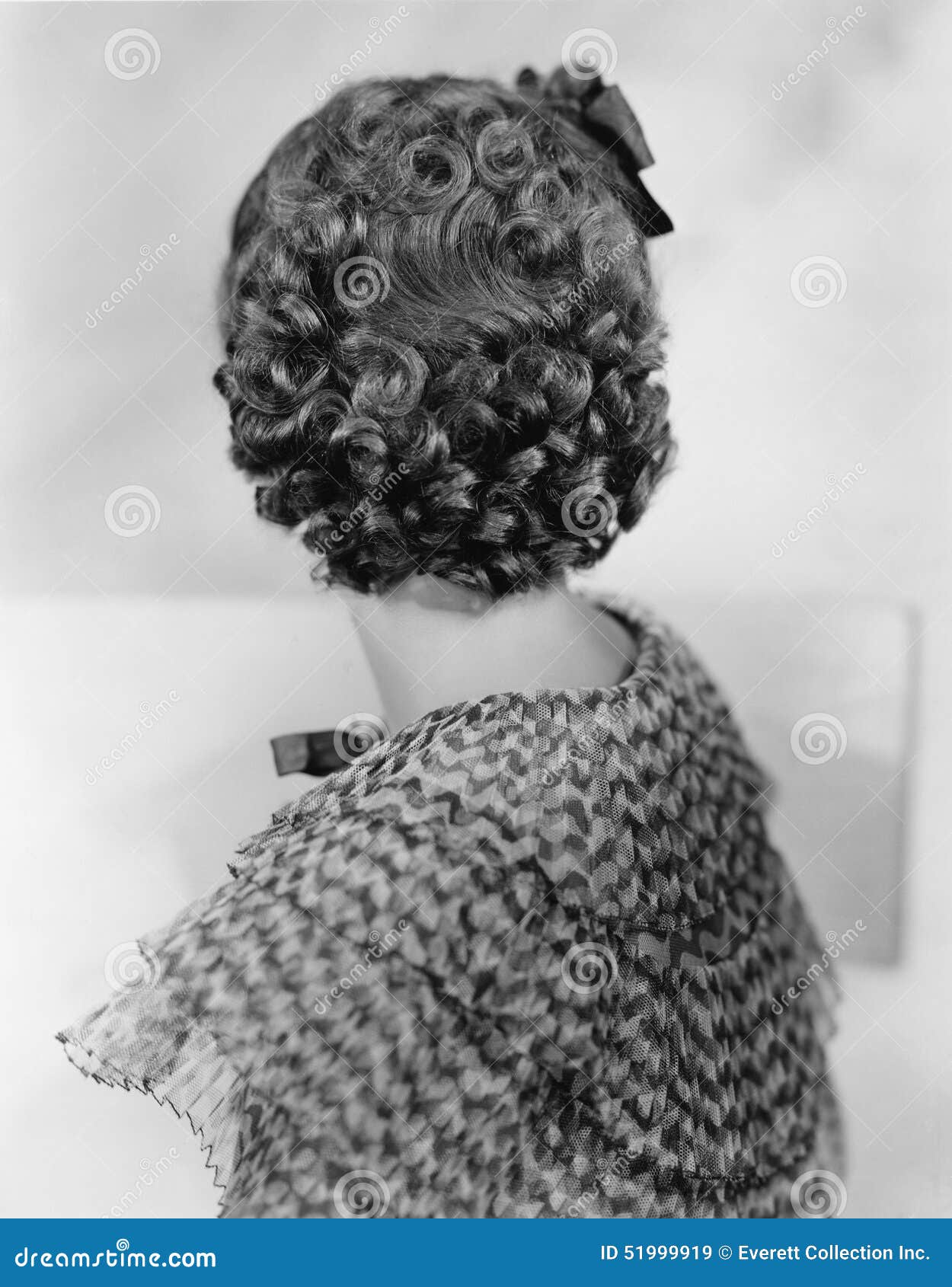 Curly Hair On Back Of Womans Head Stock Image - Image: 51999919