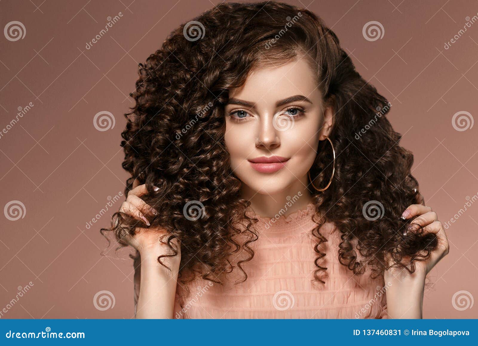 Curly Hair Woman Hairstyle Lady with Long Brunette Hair Stock Image - Image of beauty, female: 137460831 Curly Hair Woman Hairstyle Lady with Long Brunette Hair Stock Image - Image of beauty, female: 137460831