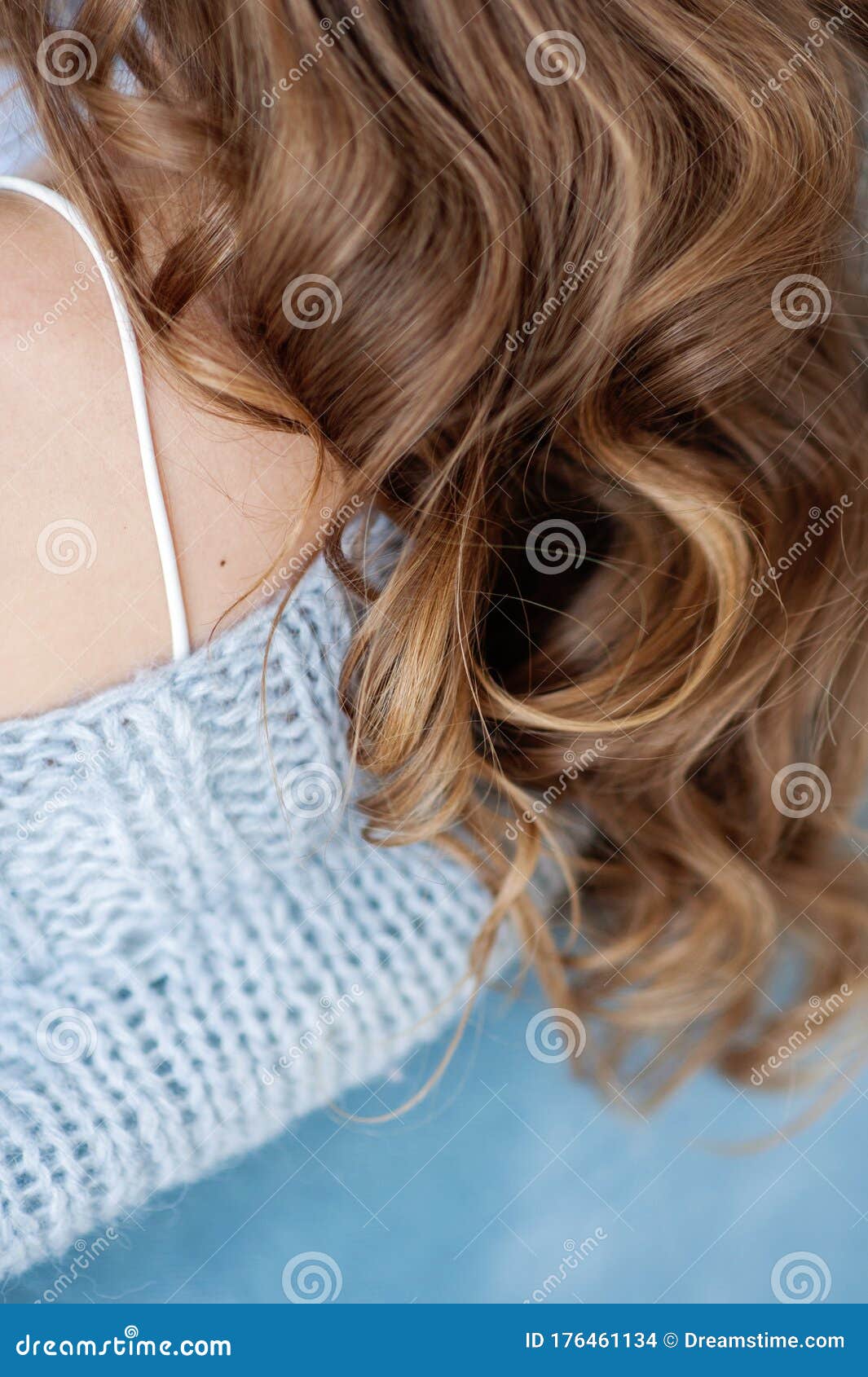 Curly Light Brown Long Hair of a Beautiful Young Girl Stock Photo - Image of hair, blue: 176461134 Curly Light Brown Long Hair of a Beautiful Young Girl Stock Photo - Image of hair, blue: 176461134