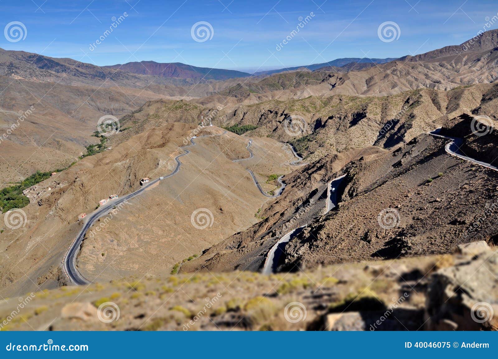 Curly Road in the High Atlas Mountains Stock Image Image of scenery