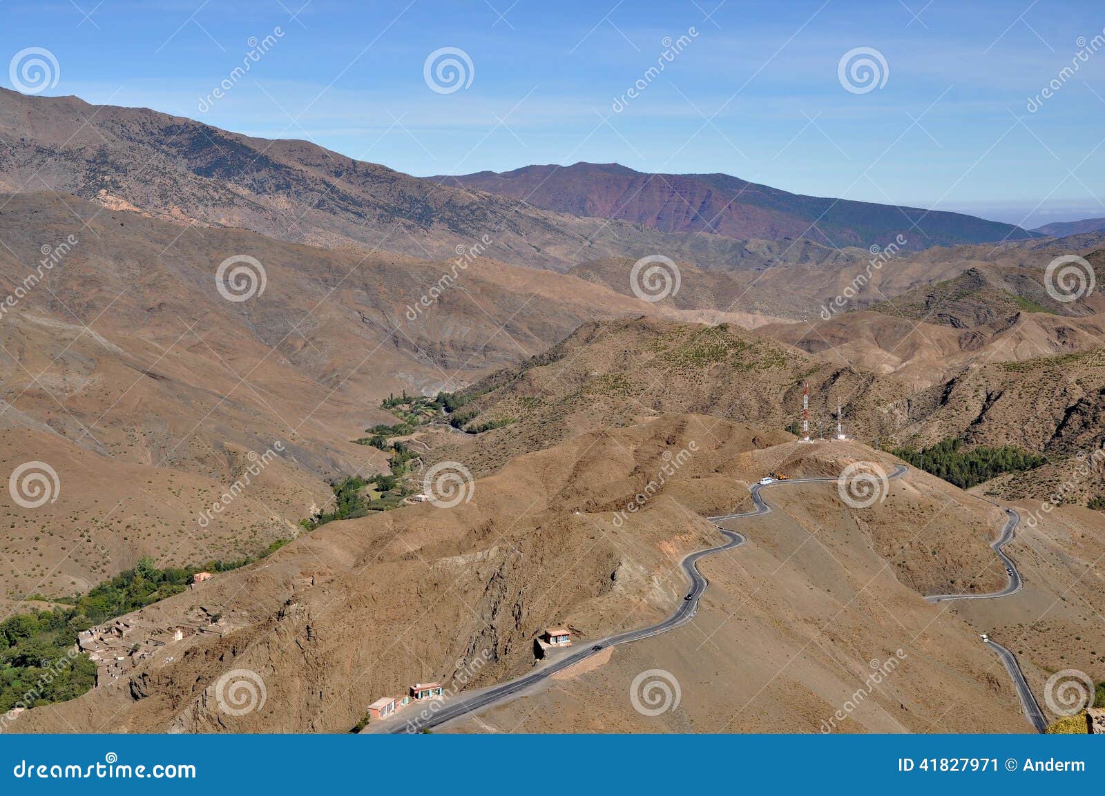 Curly Road in the High Atlas Stock Image Image of road, hill 41827971