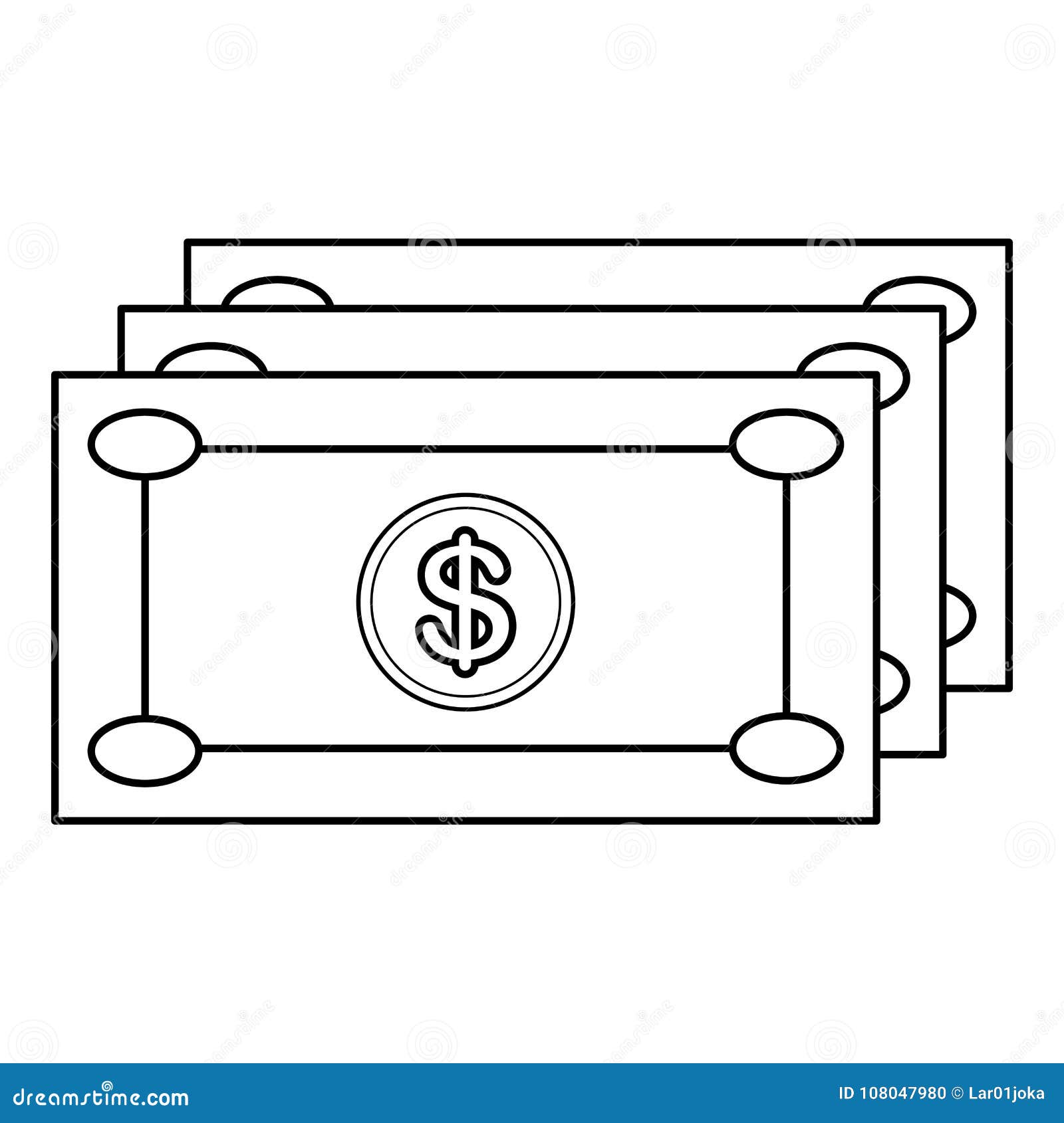 Currency bill icon image stock vector. Illustration of paper - 108047980