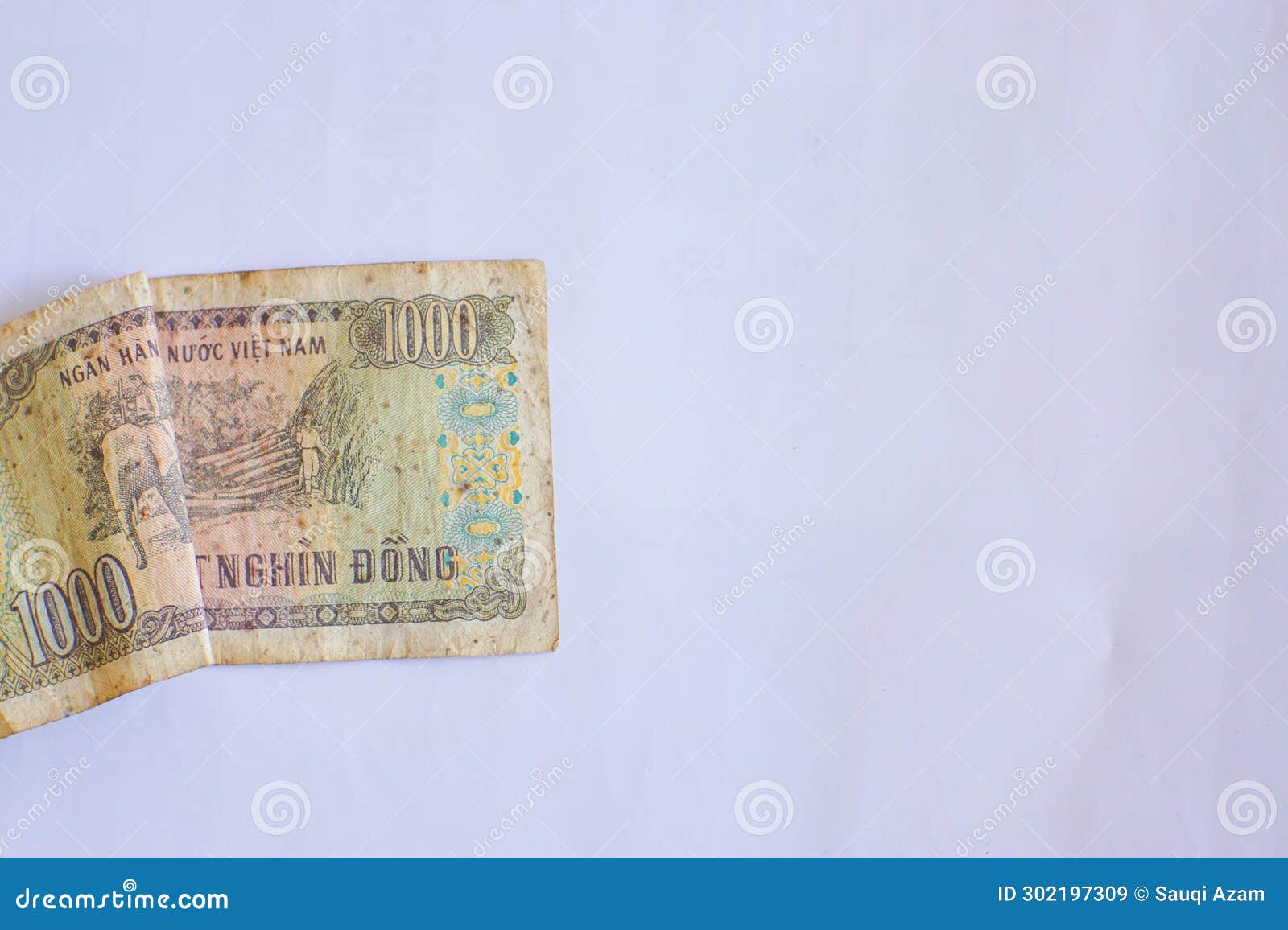 Real Vietnam Money. Vietnam 1000. Old Money. Stock Image - Image of studio,  writing: 302197309