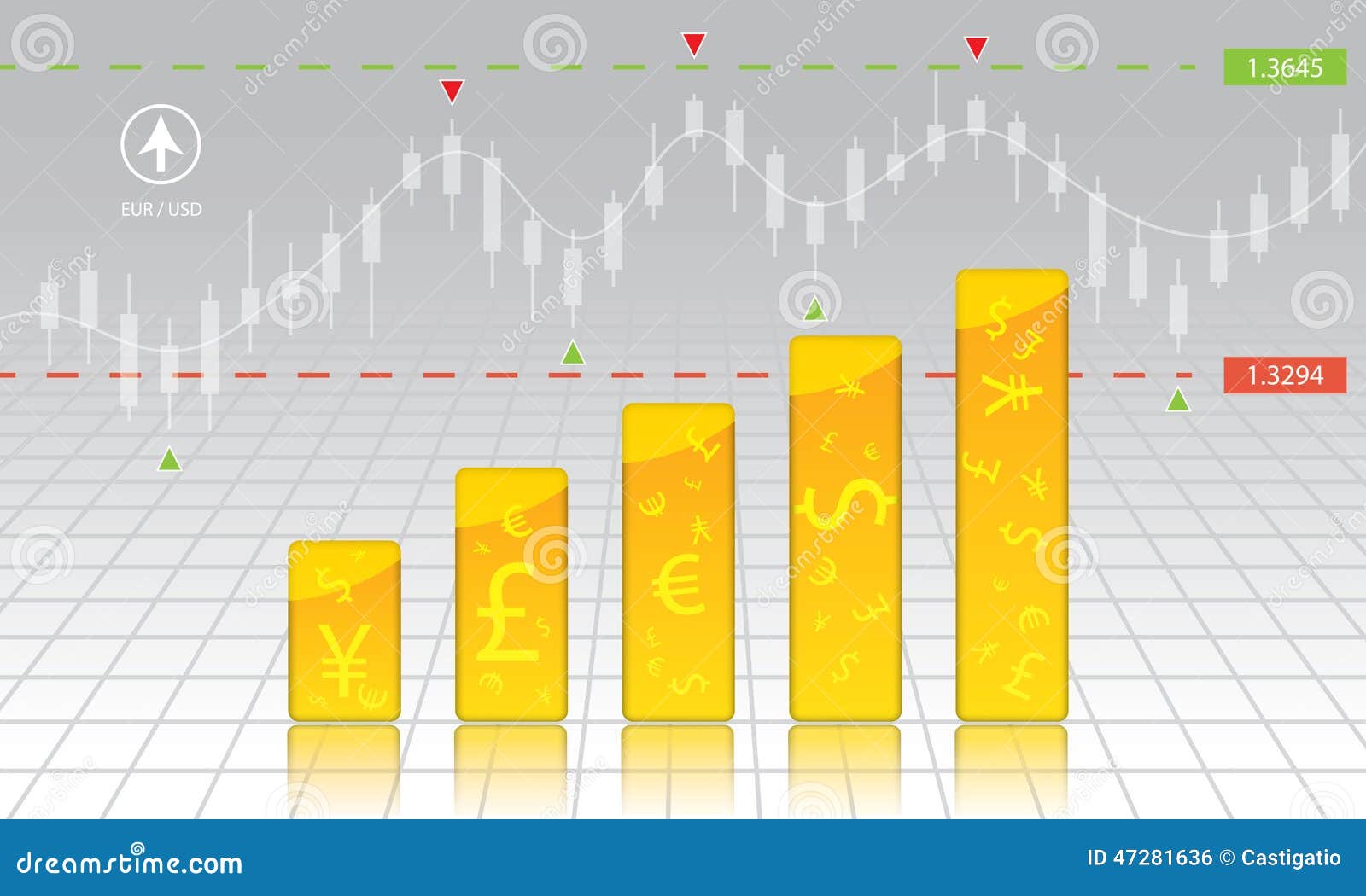 Currency Exchange Chart Forex Stock Money Stock Vector - 