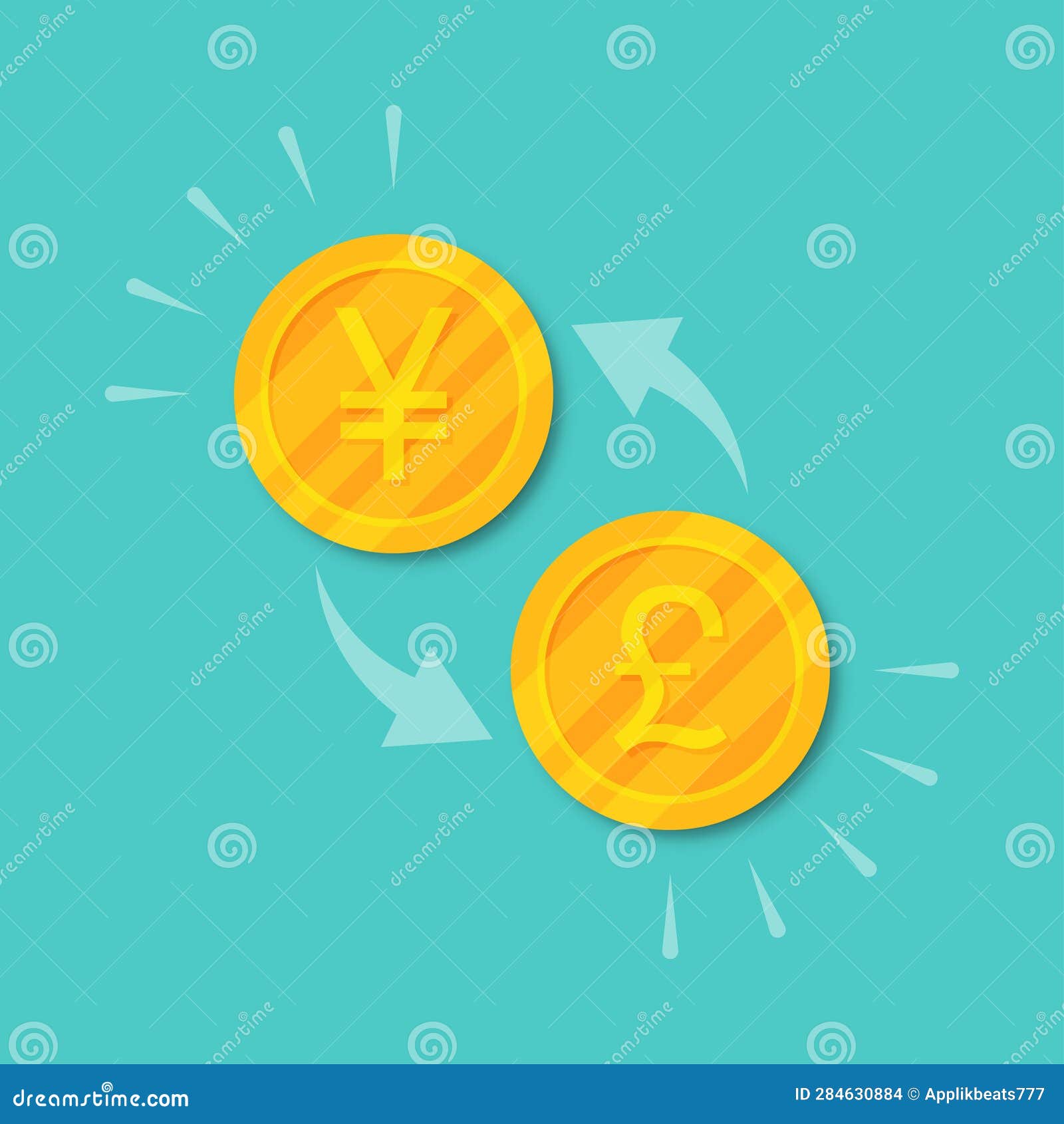 Currency Exchange Pound To Yuan Or Yen Golden Coins Money Stock Vector currency-exchange-pound-to-yuan-or-yen-golden-coins-money-stock-vector