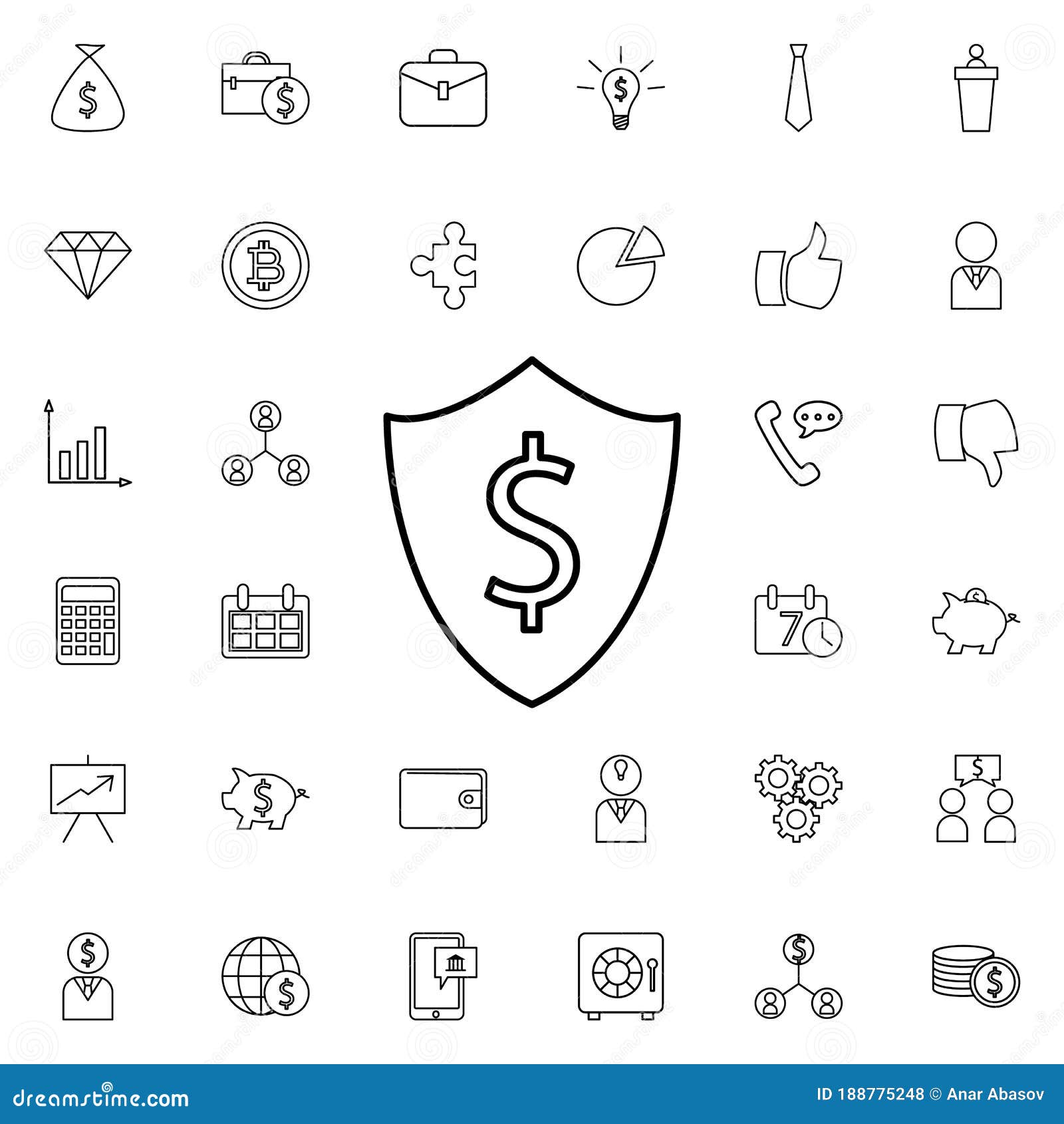 currency protecton icon. universal set of finance and chart for website  and development, app development