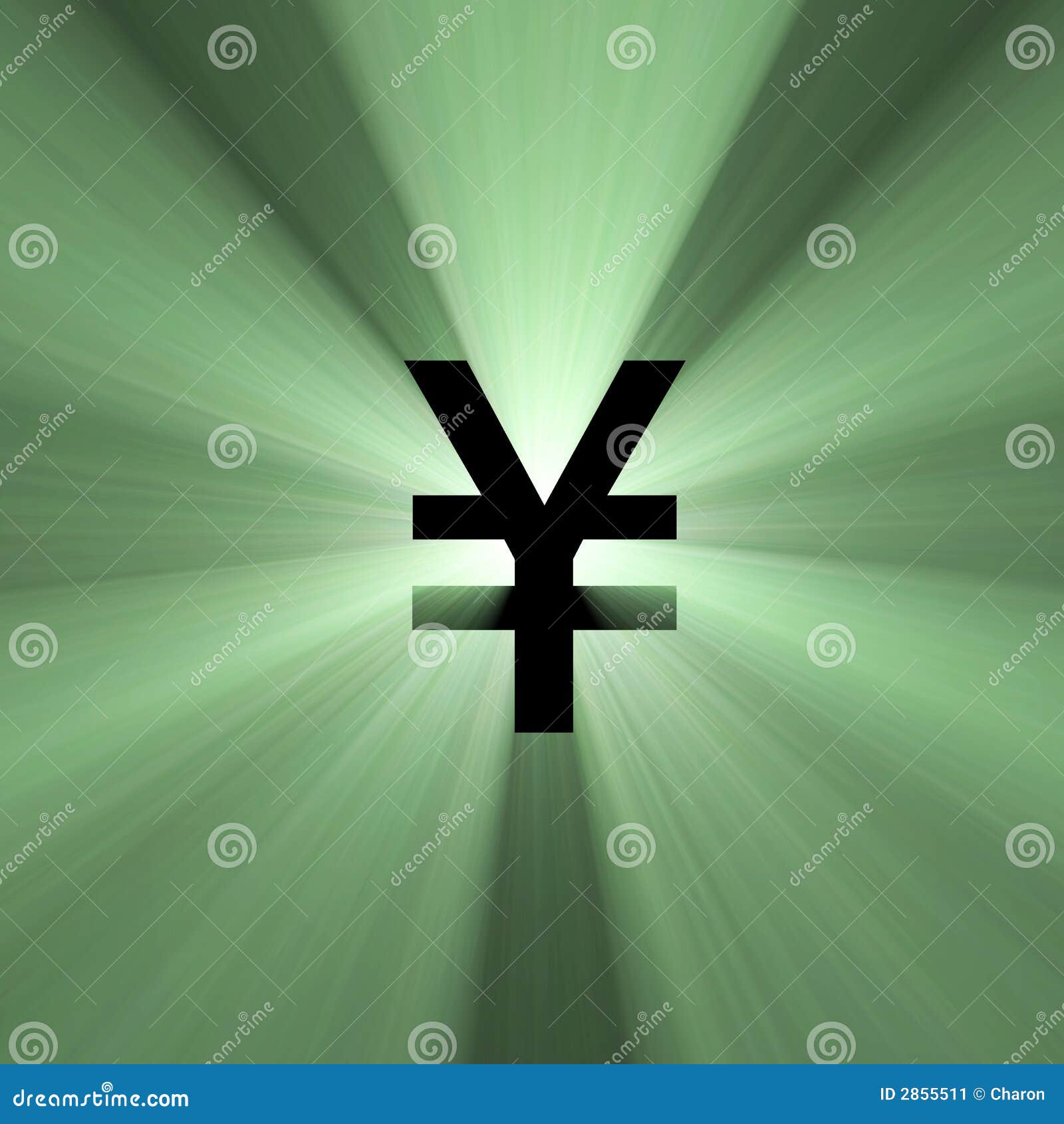 currency sign yen money flare