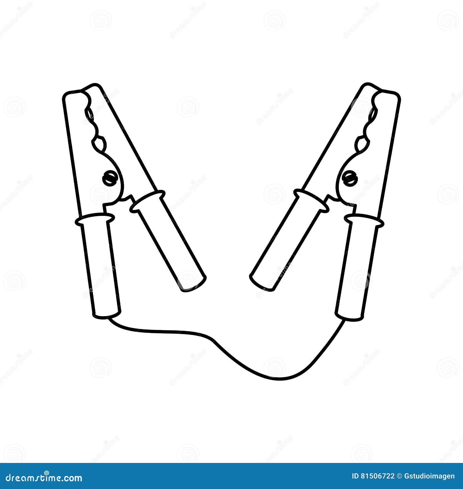 Current cable clamps icon stock vector. Illustration of isolated 81506722
