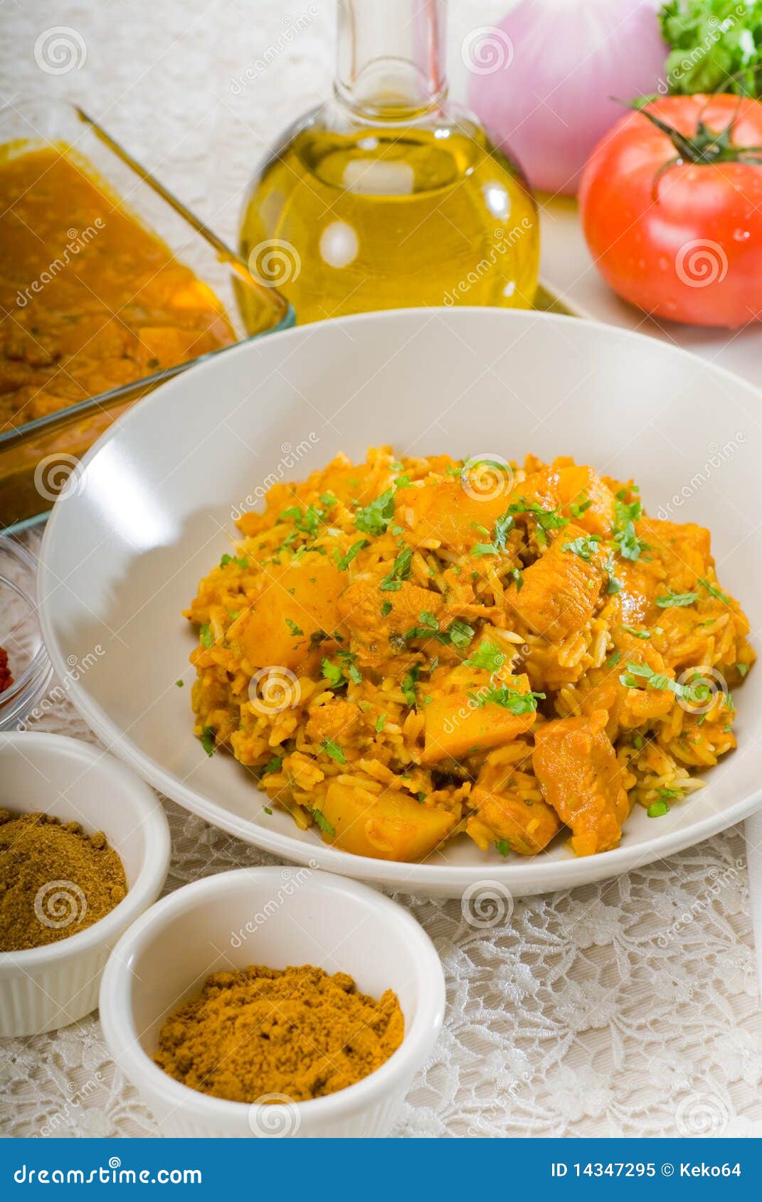 Curry Beef Rice and Potatoes Stock Image Image of cooking, fresh