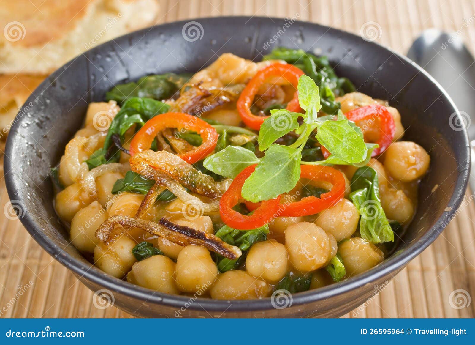 Curry del garbanzo foto de archivo. Imagen de inferior 26595964