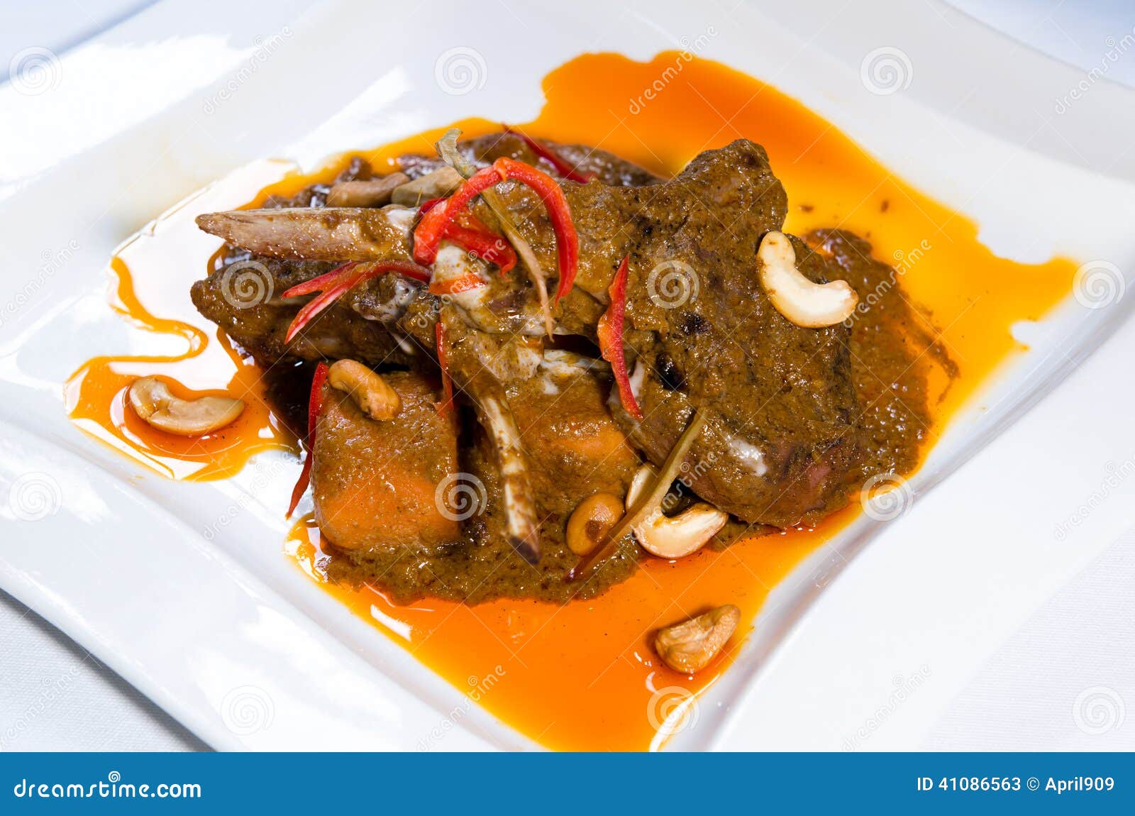 Curry lamb leg dish stock image. Image of cooking, dish 41086563