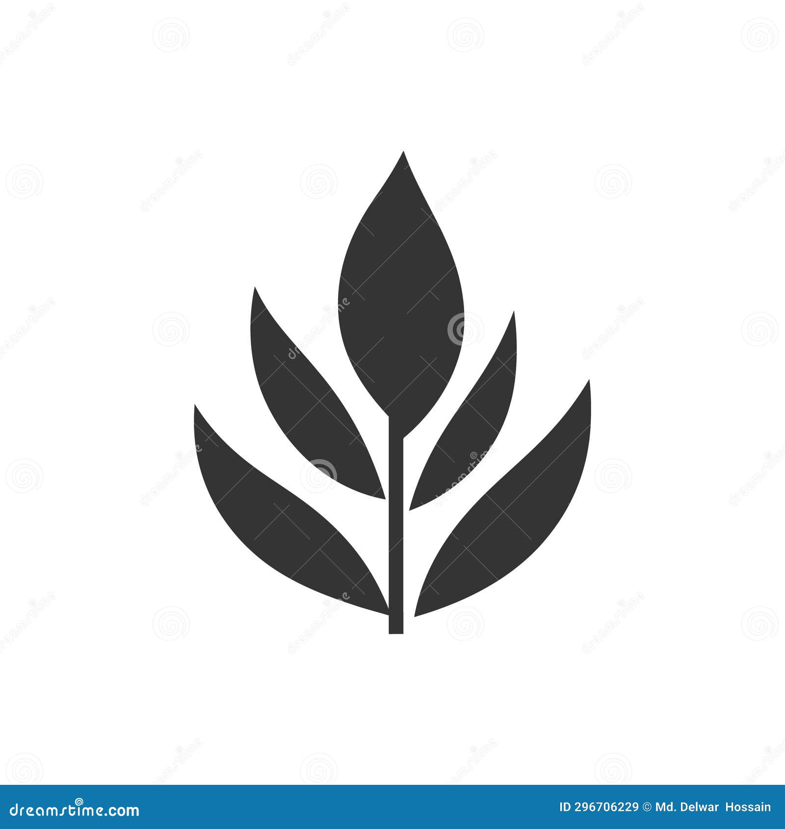 Curry Leaf Icon stock vector. Illustration of white 296706229