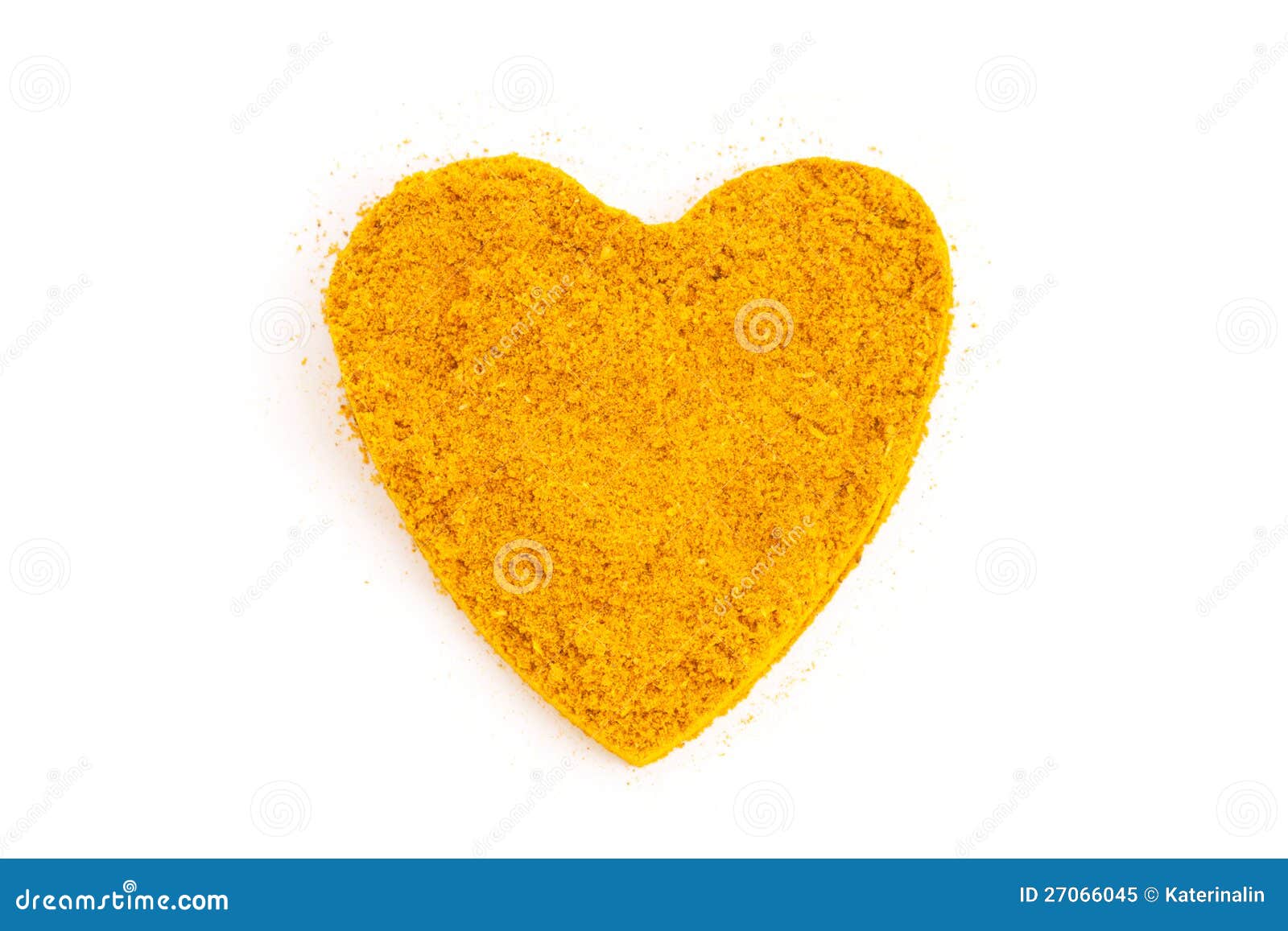 Curry (Madras Curry) Isolated in Heart Shape Stock Image Image of