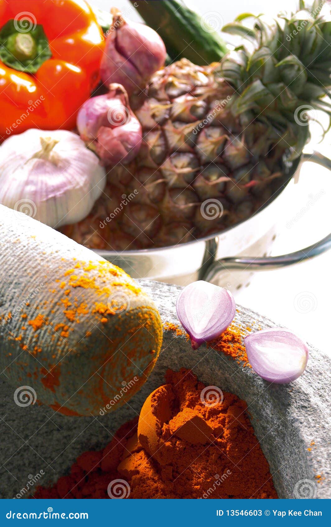 Curry paste ingredients stock image. Image of spicy, pineapple 13546603