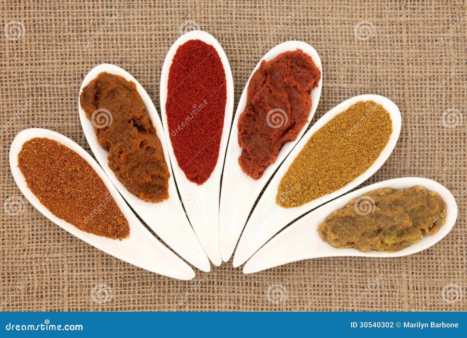 Curry Powder and Paste stock photo. Image of powder, white 30540302