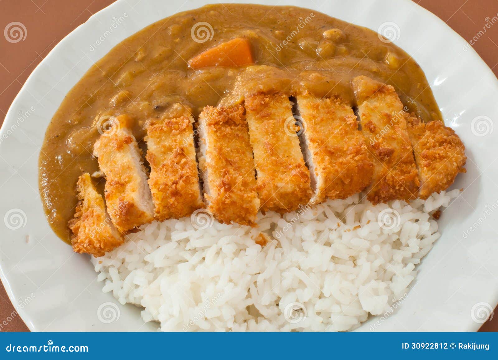 Curry Rice with Pork Cutlet Stock Photo - Image of restaurant, cooking