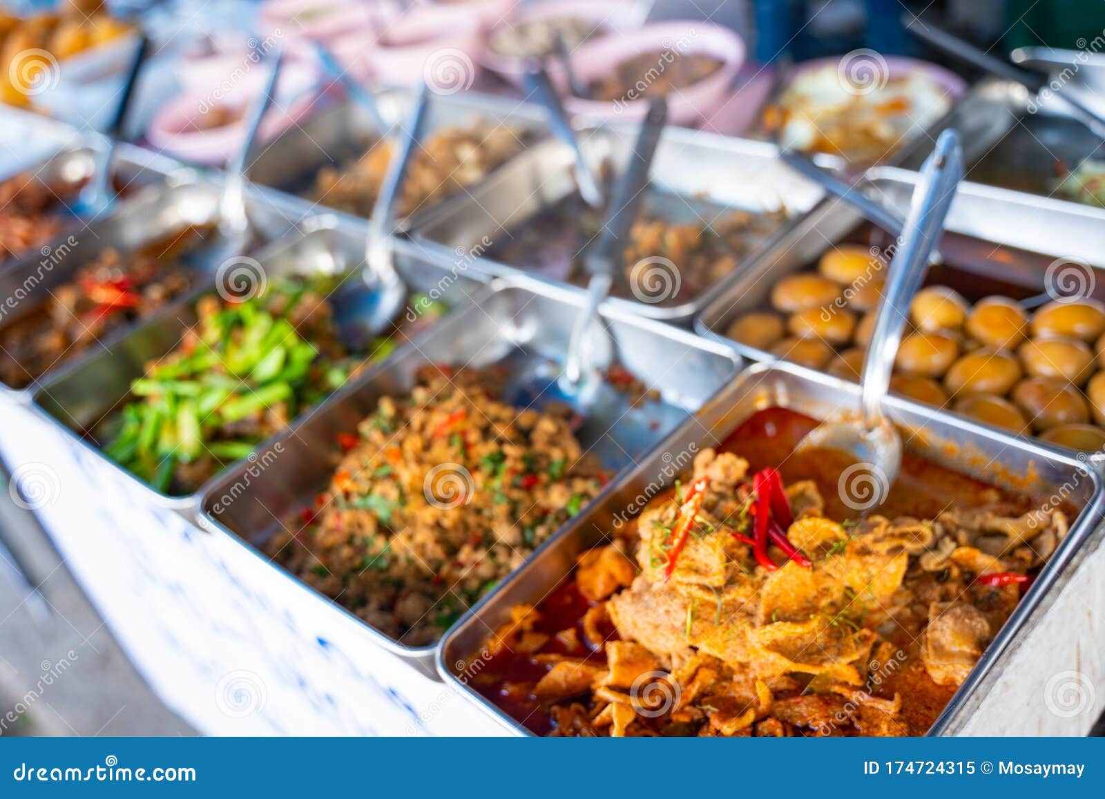 Curry Side Dish for Eat with Rice Stock Image - Image of side, pork
