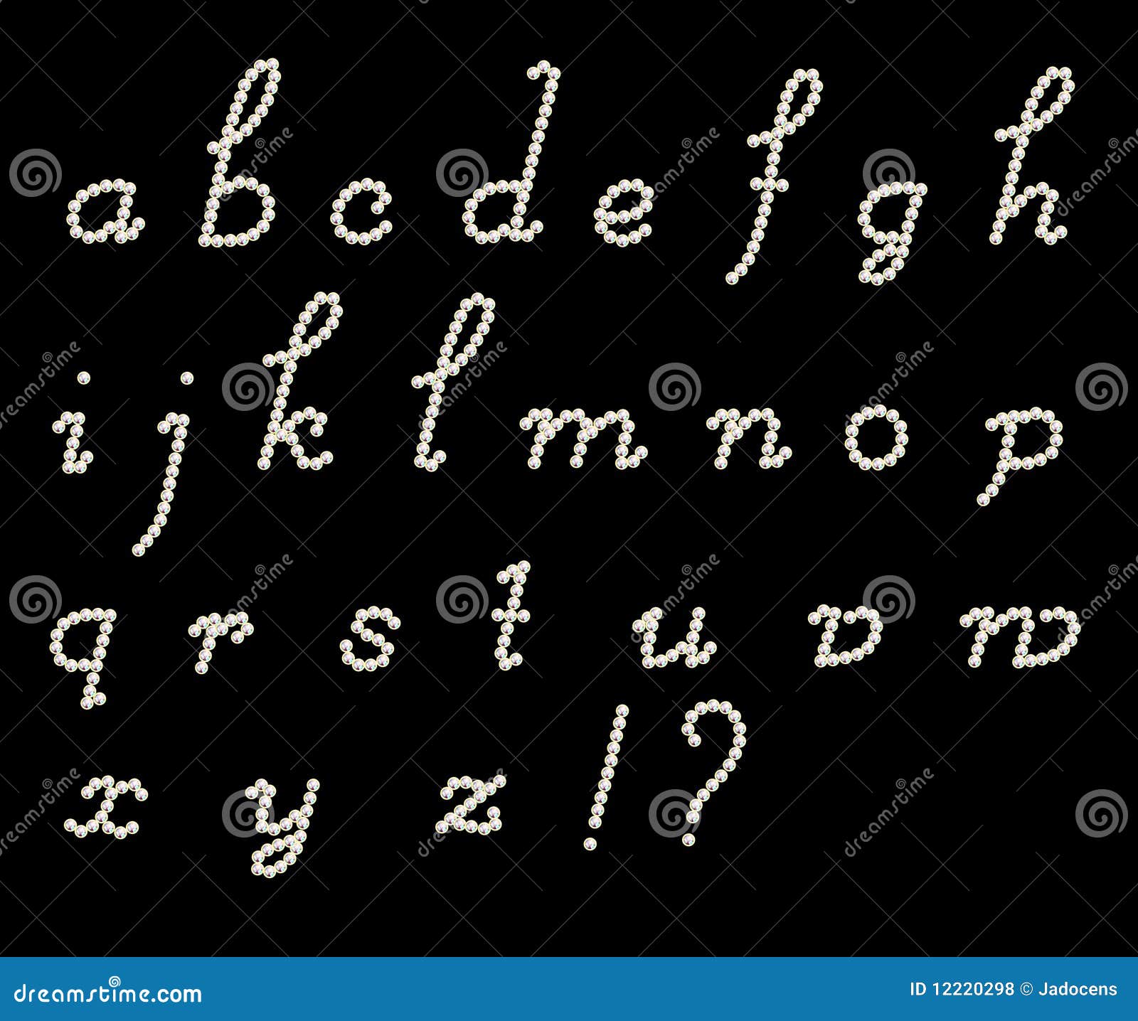 cursive latin letters