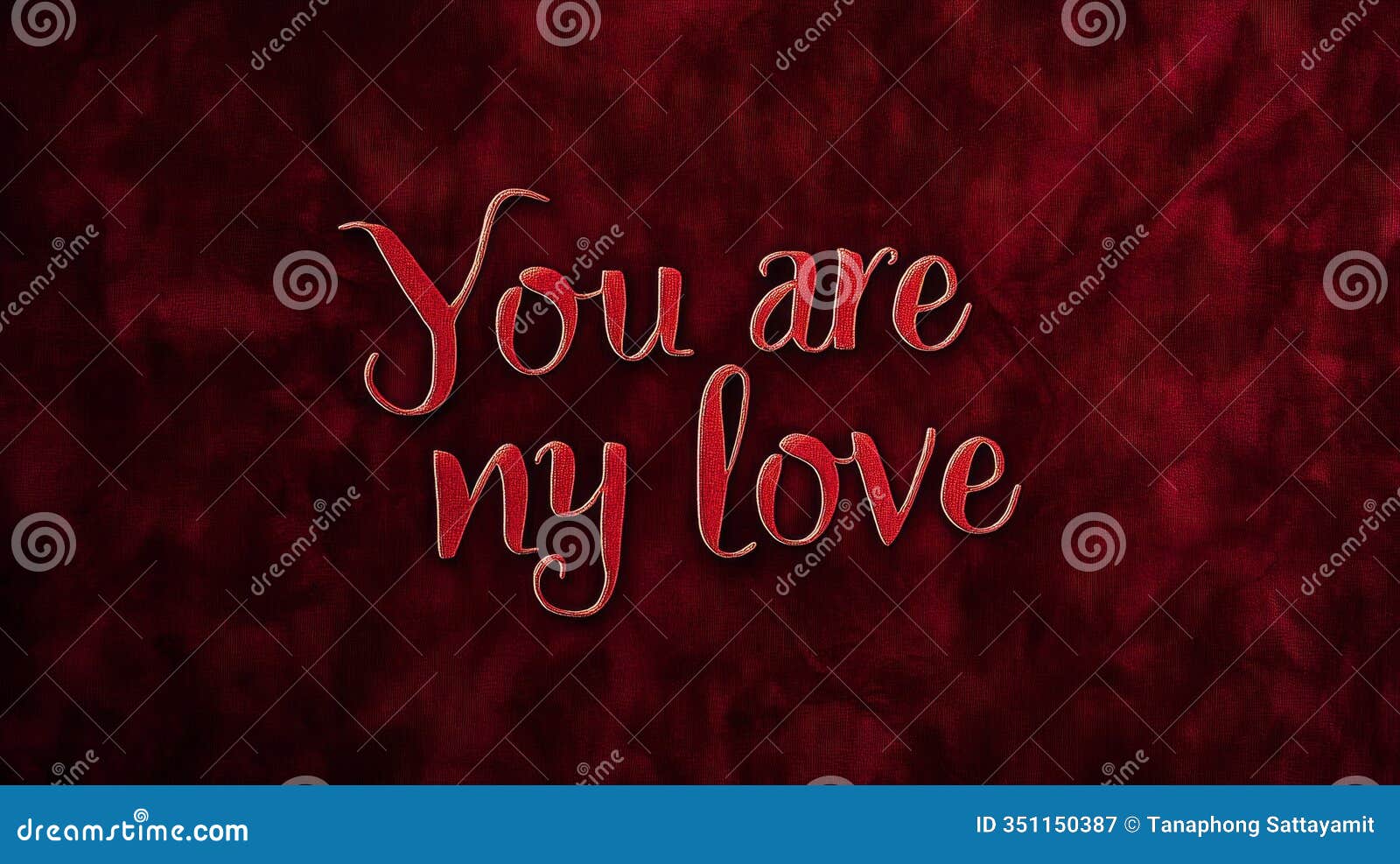 cursive love text on red velvet romantic cursive script proclaiming you are my love against a rich red velvet background