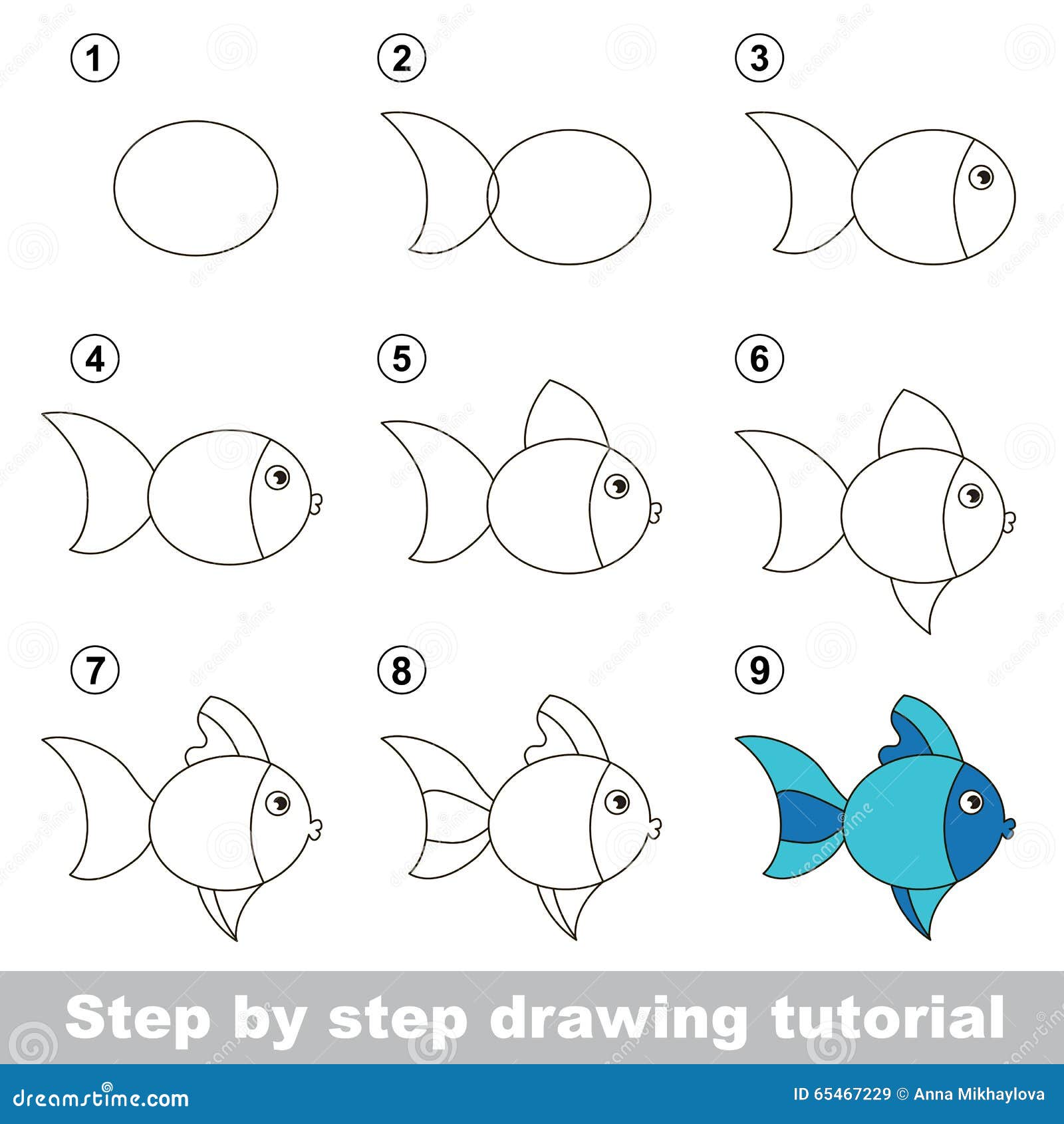 Desenho de peixe bonito para colorir e imprimir