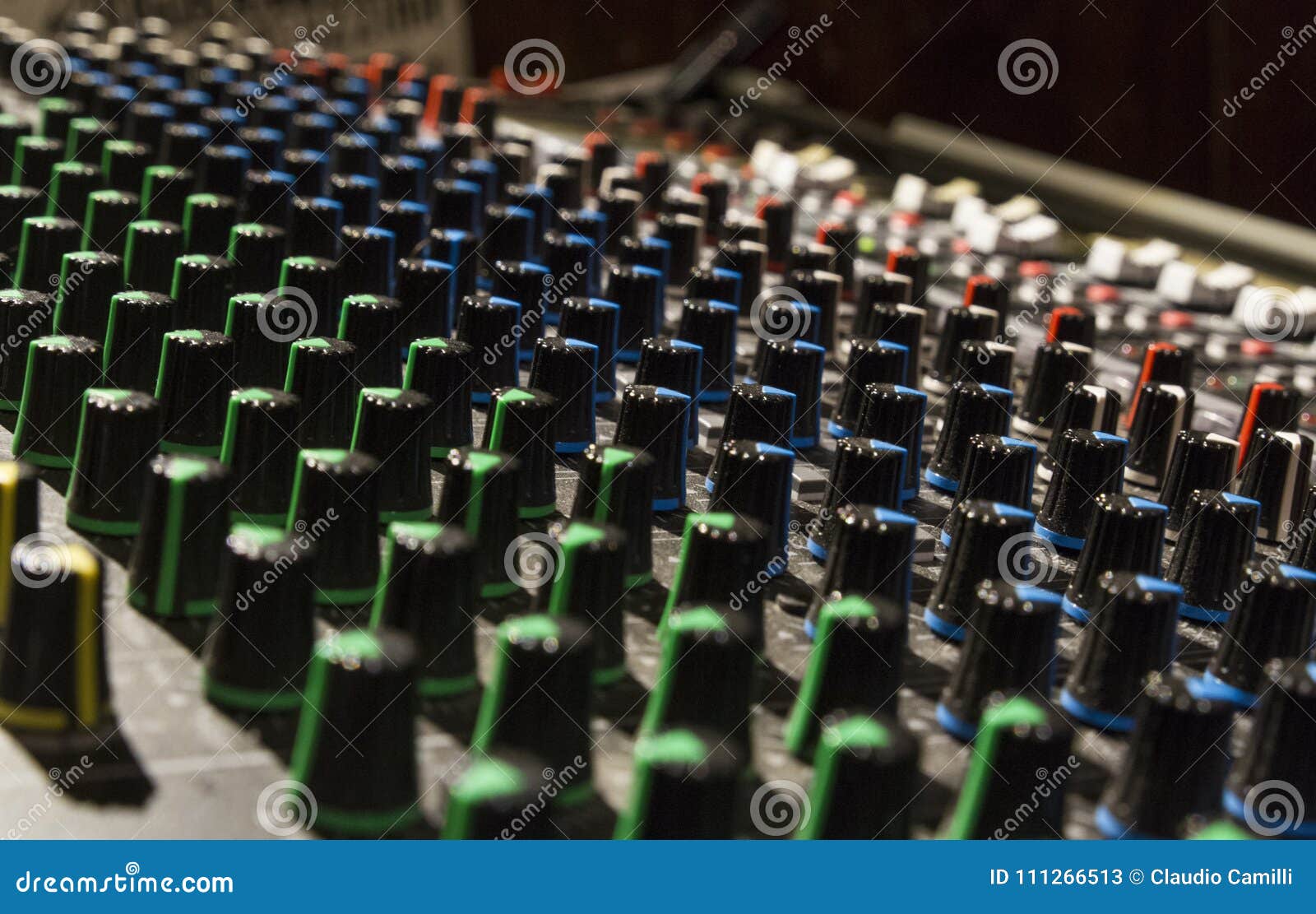 cursor of mixer used for menage the sound in live concert