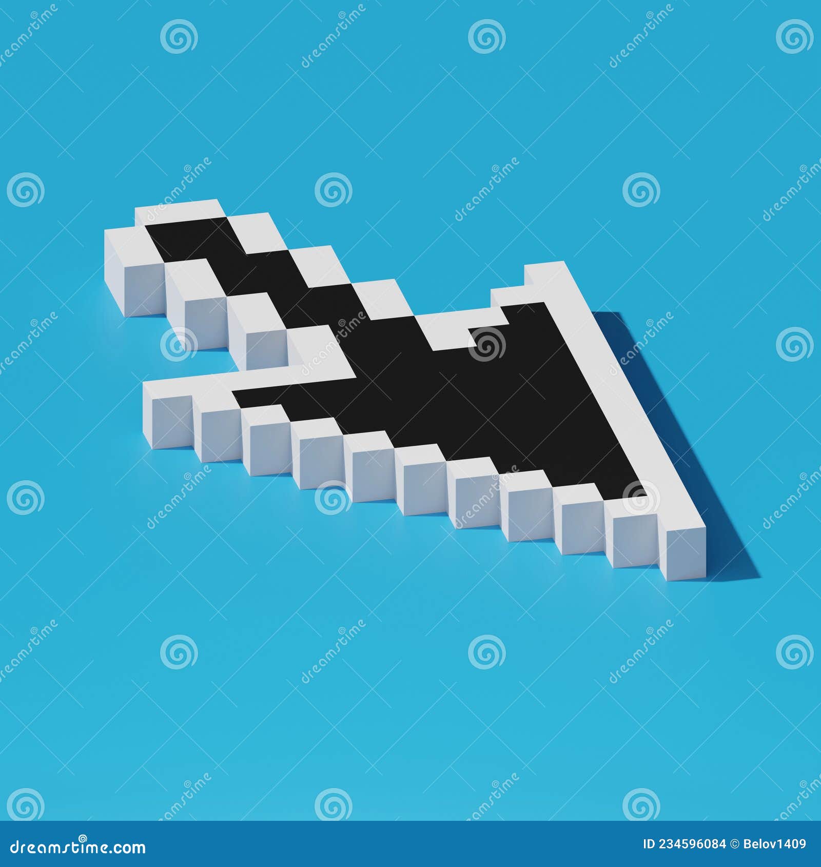 3d Cursor in Pixel Art Style Stock Illustration - Illustration of link