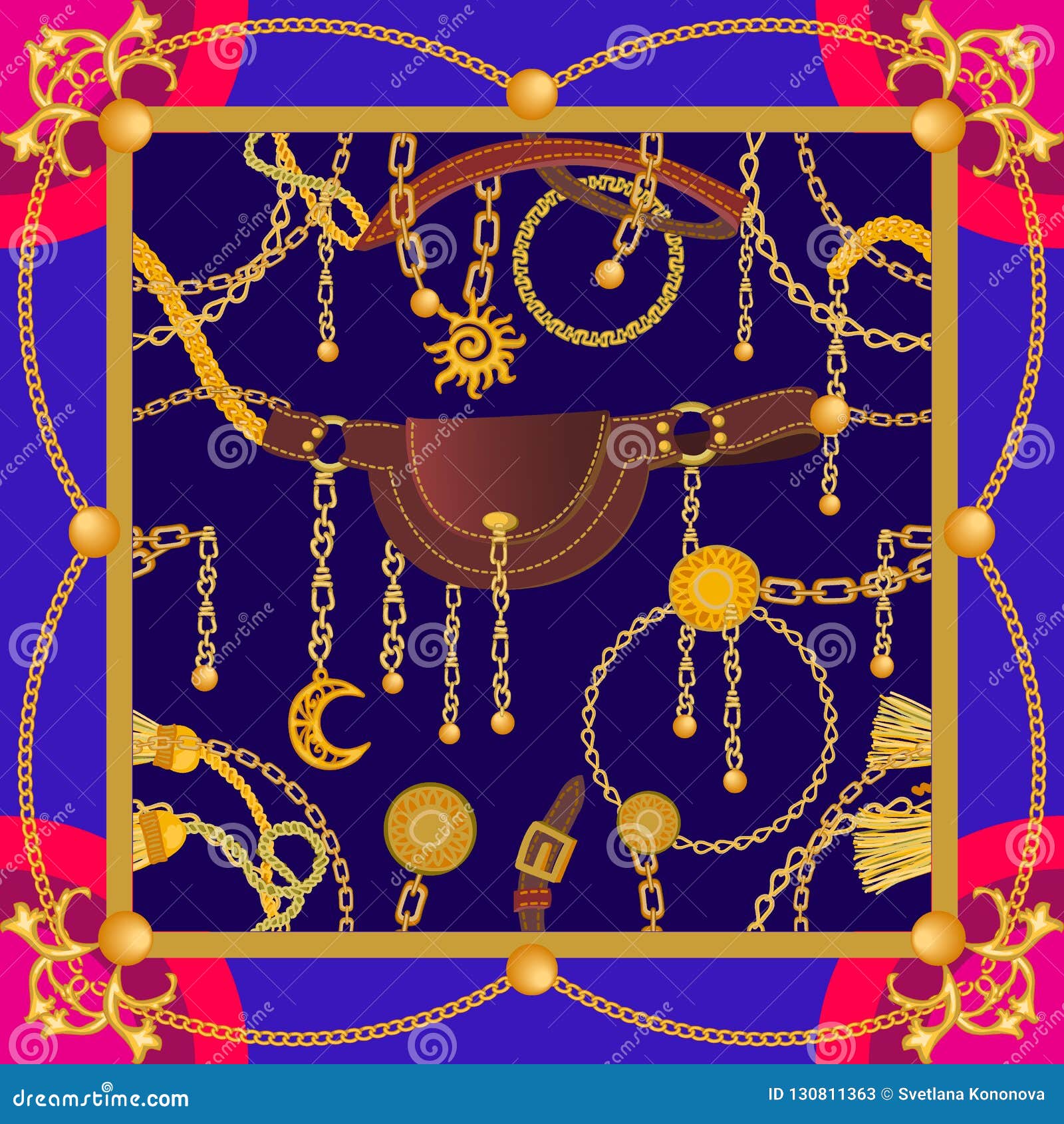 hermes chain scarf