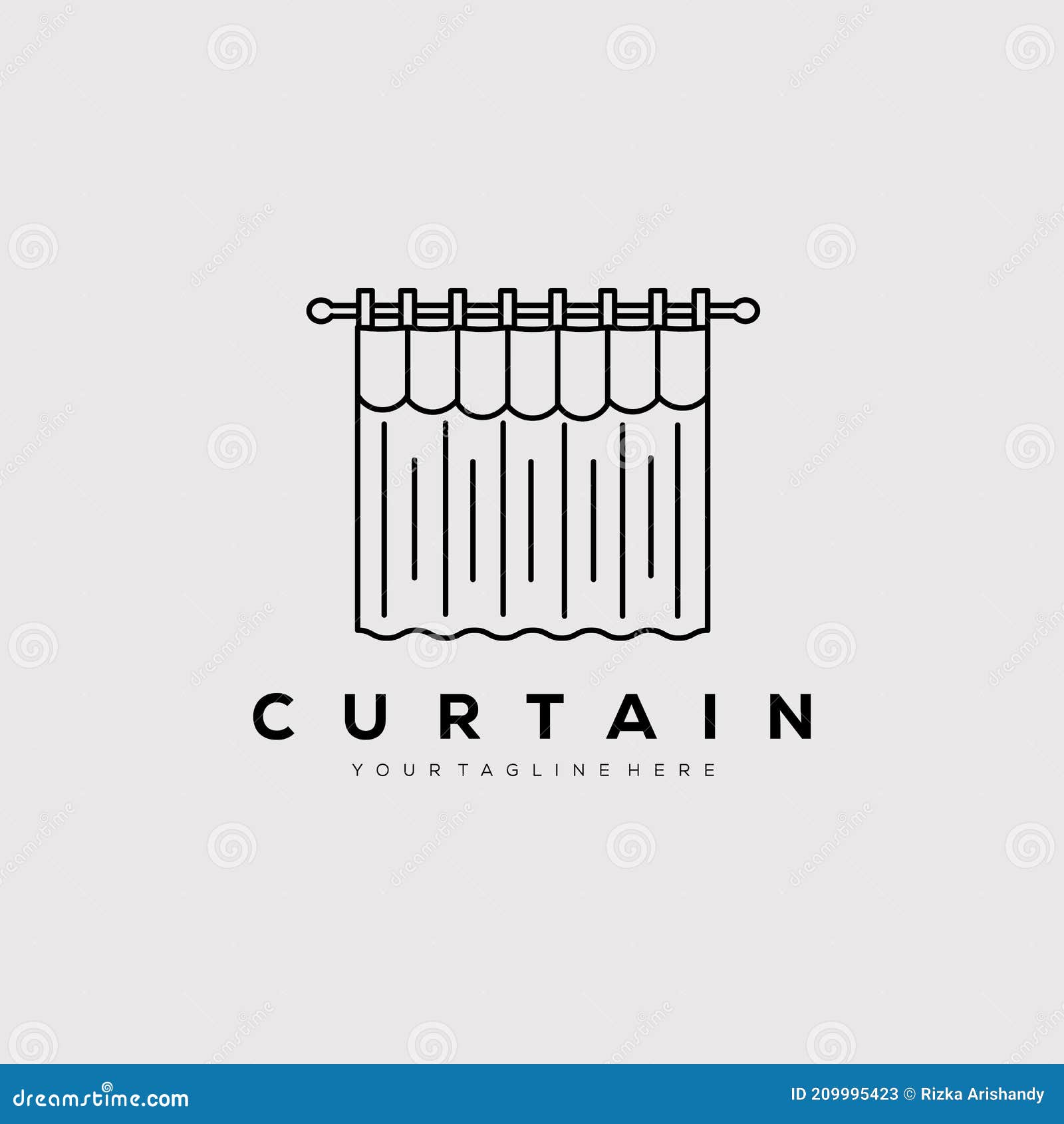 Red Curtain Logo Designs Inspiration Isolated On White Background