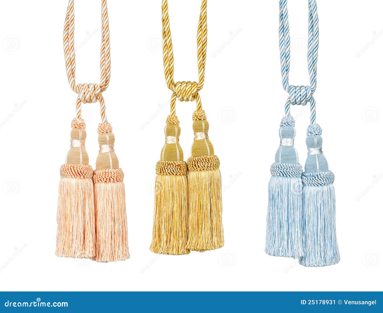 Curtain tassels stock image. Image of drapery, golden - 25178931