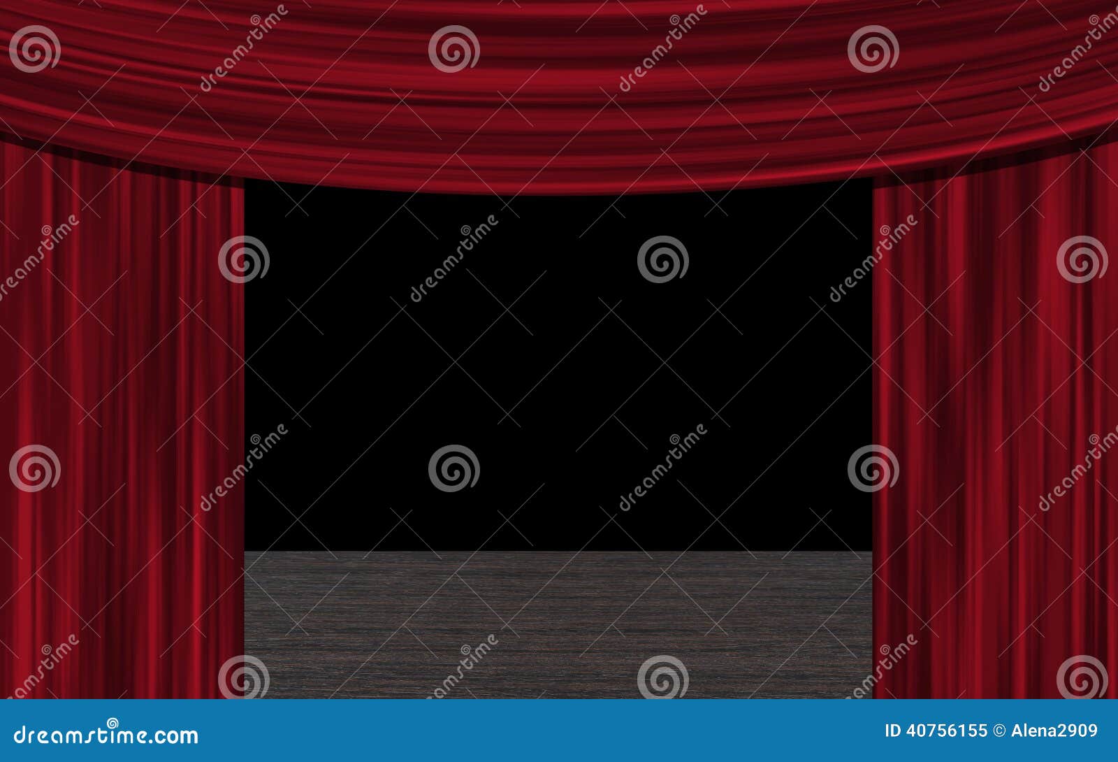 Curtain up stock illustration. Illustration of film, elegance 40756155