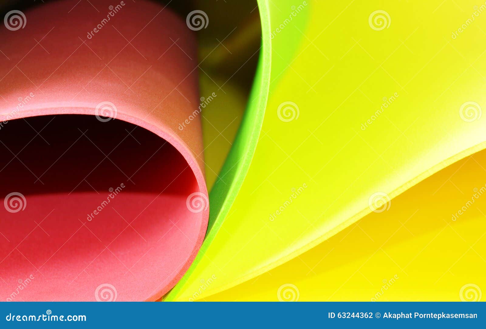 Curve of Color Foam Rubber Board Roll Stock Photo Image of curve