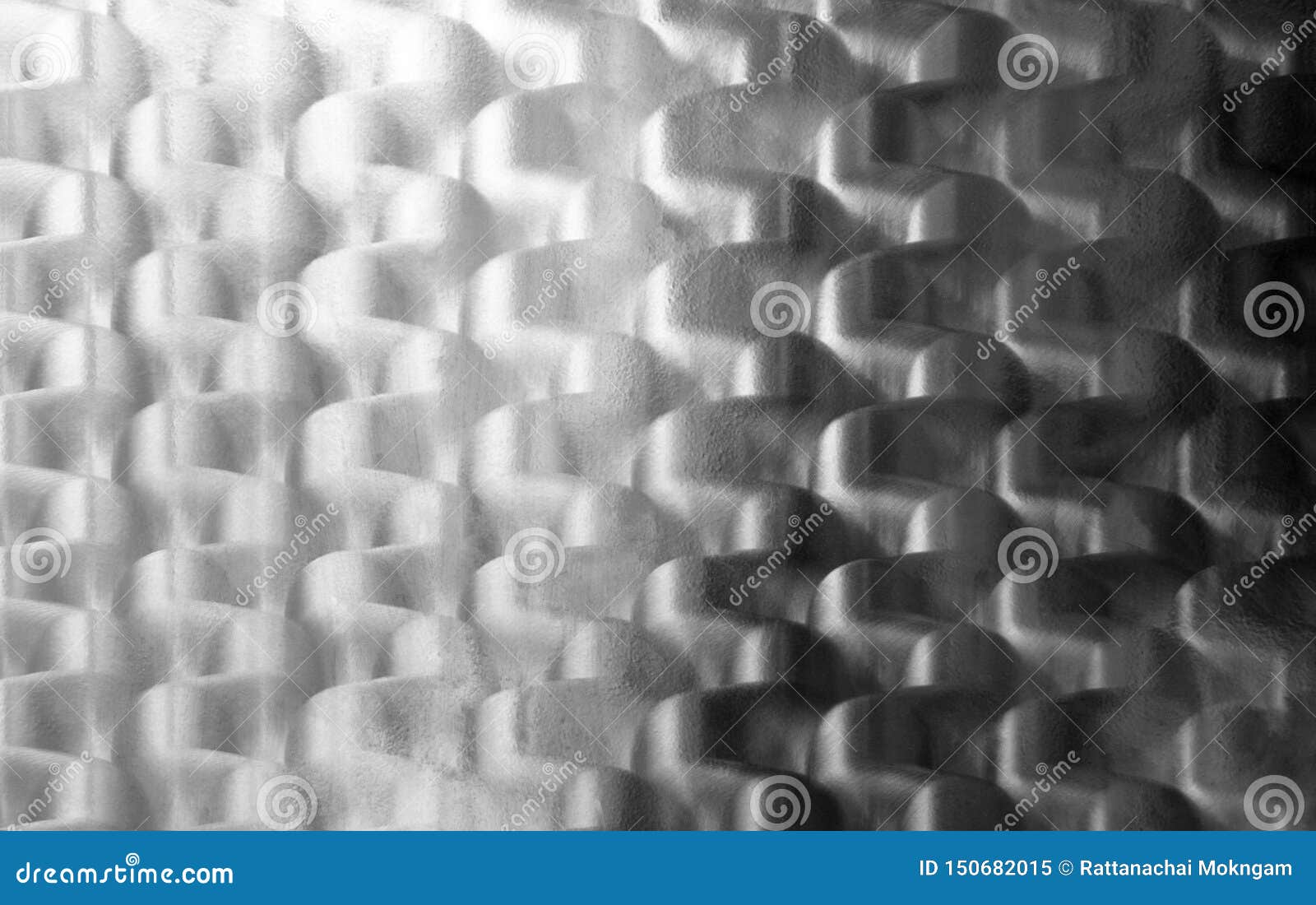 Curve Pattern Shiny Polished Stainless Steel Texture Stock Image