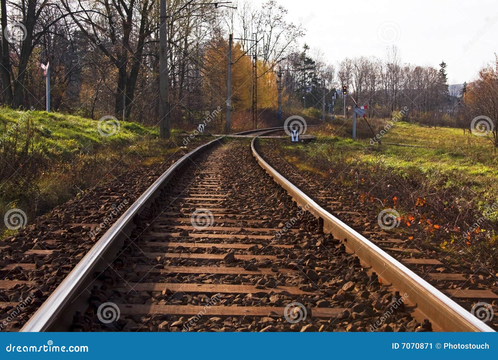 Curve rail track stock image. Image of europe, freight 7070871