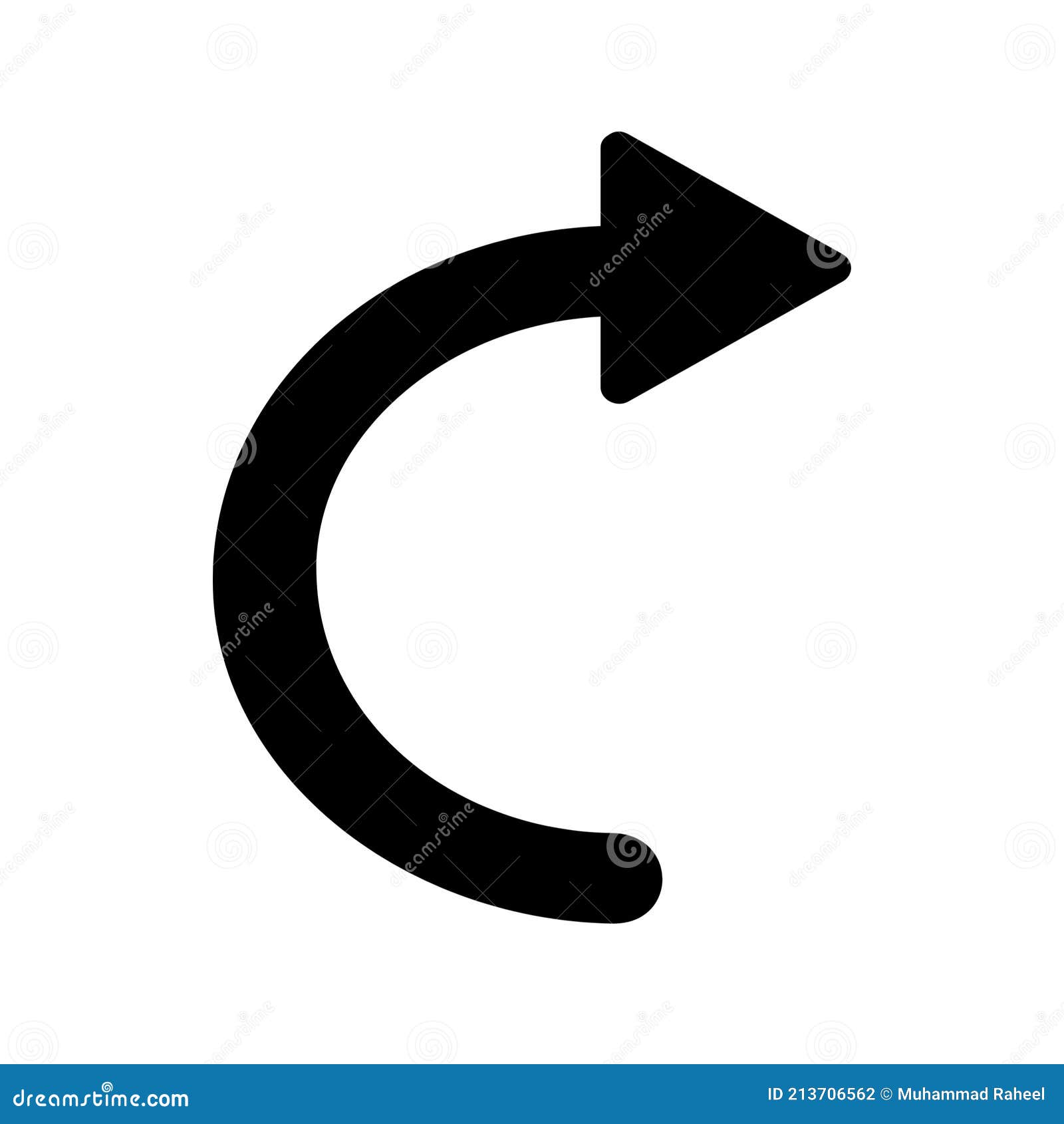 curved arrow icon or 