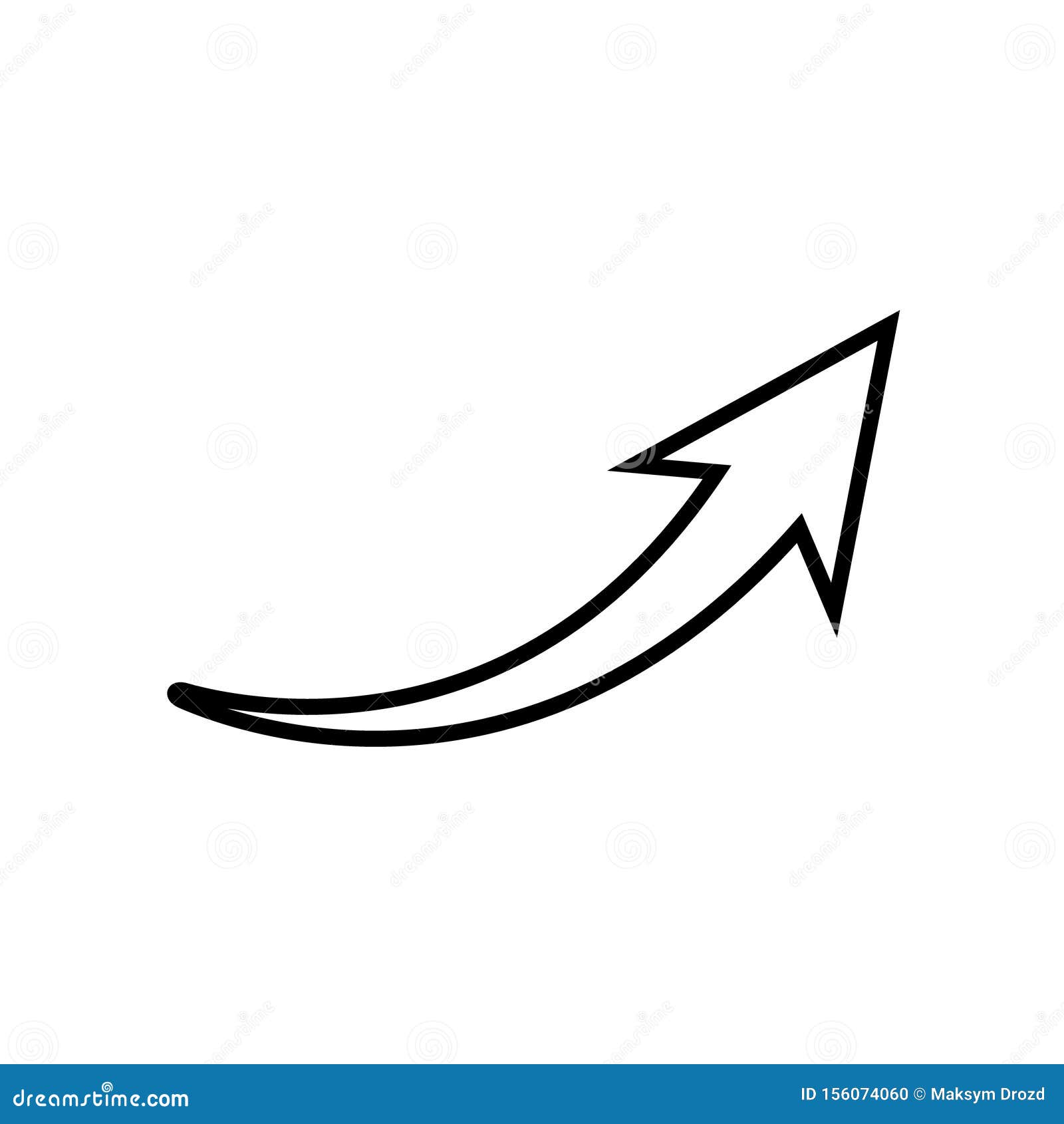 curved arrow outline icon,  , arrow pointer icon